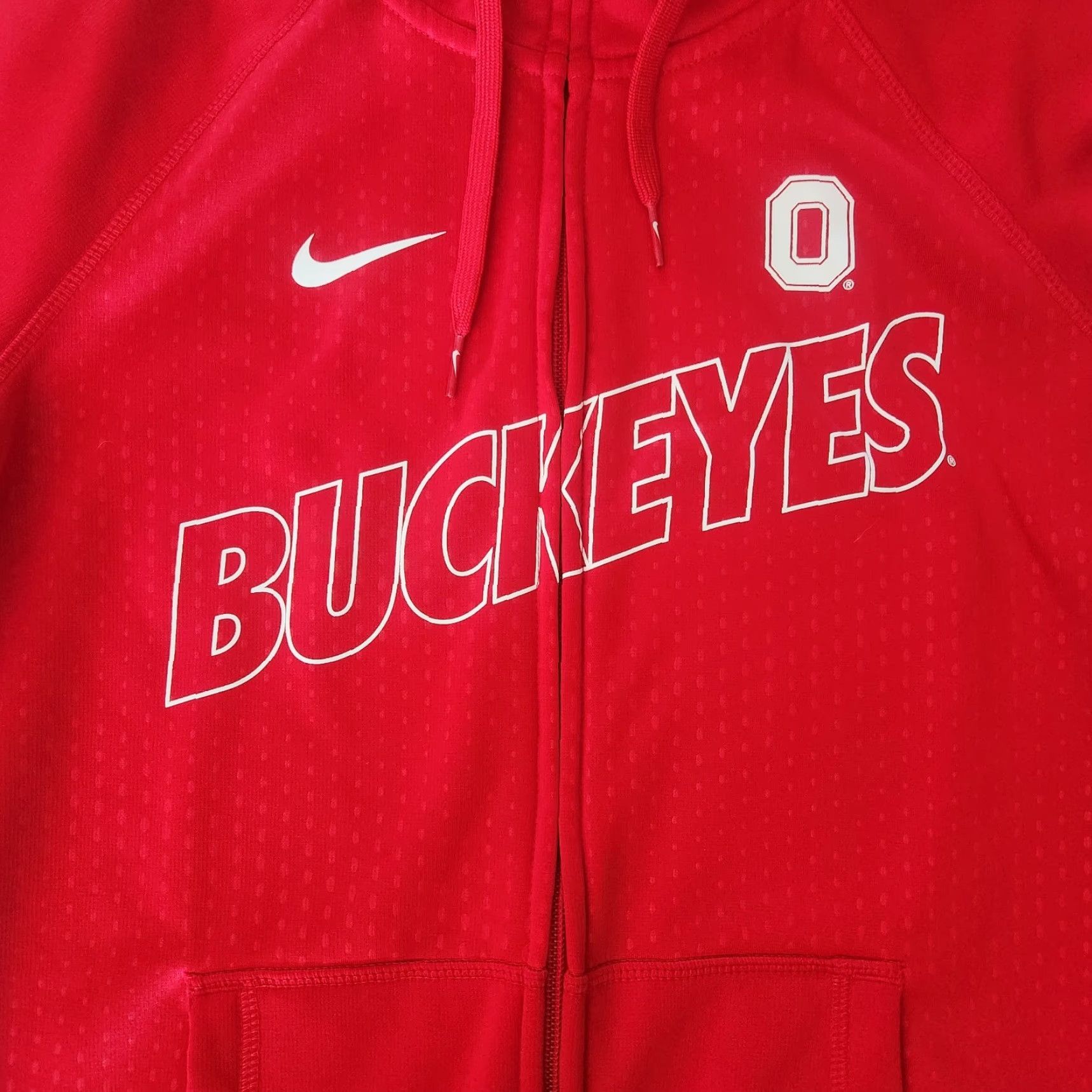 Nike Nike Ohio State Buckeyes Full Zip Hoodie Jacket Therma-Fit Dri Red Men's M Zip Jacket Size US M / EU 48-50 / 2 - 3 Thumbnail