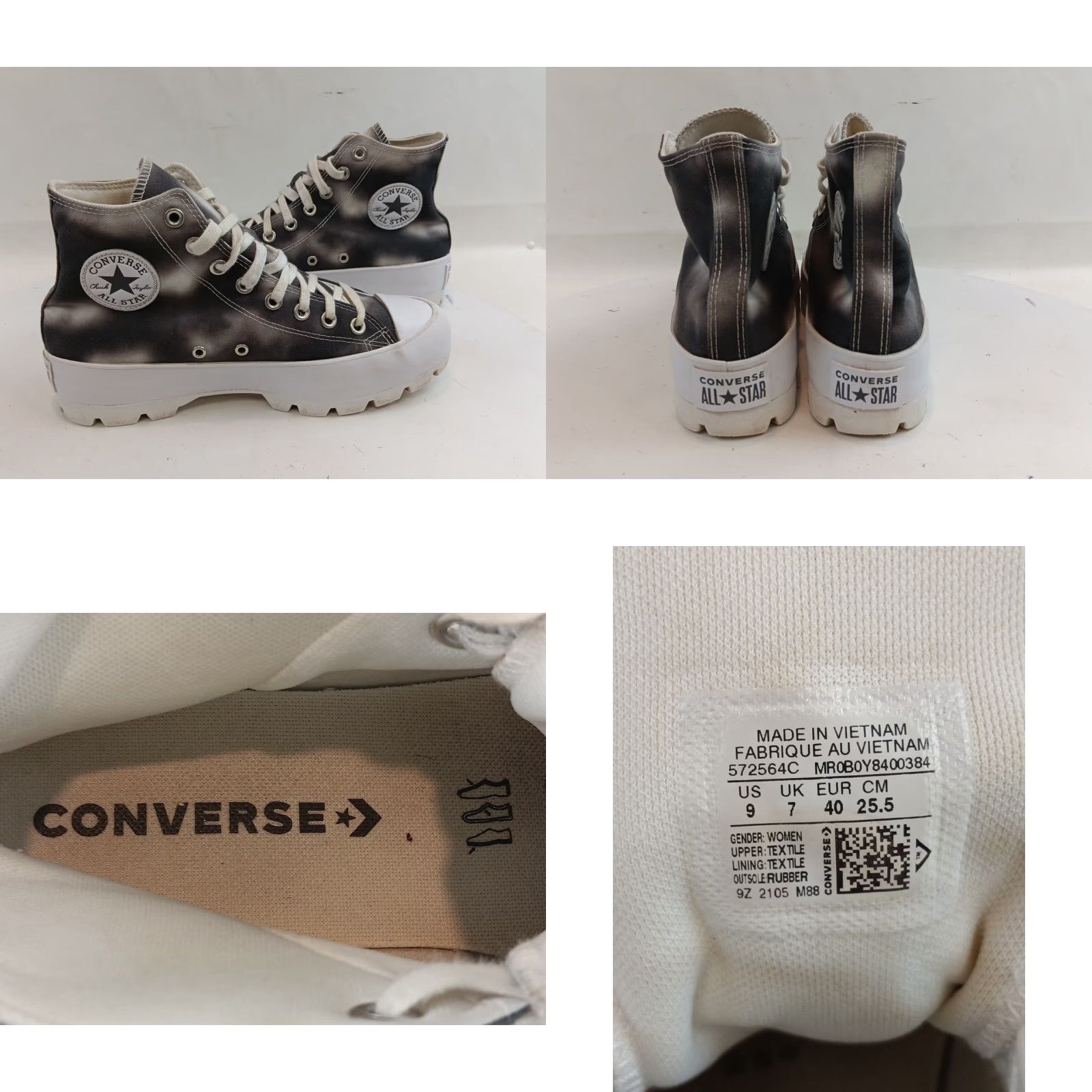 Converse Converse Chuck Taylor All Star Lugged Hi Womens Size 9 Storm Wind White Sneaker Size US 7 / IT 37 - 11 Thumbnail
