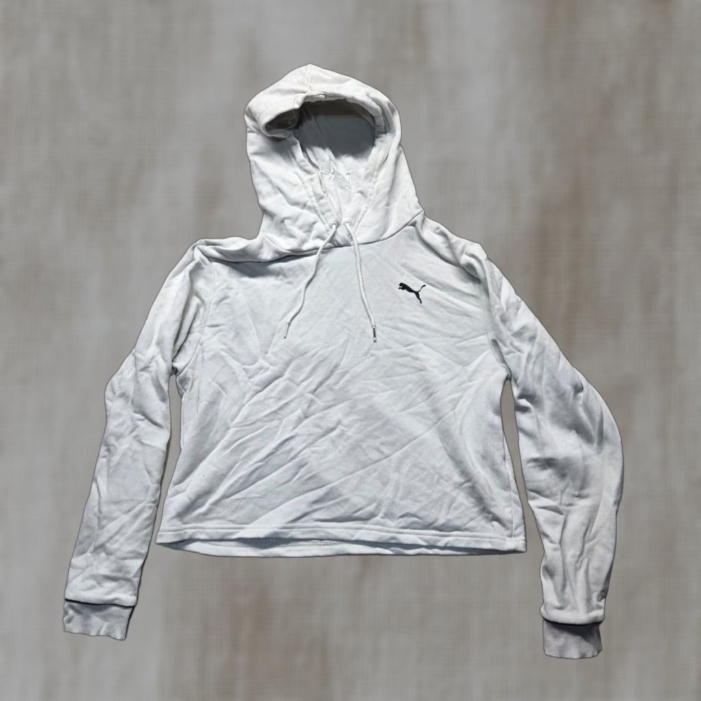 Puma Vintage Puma Women's Hoodie Sweater M White Fleece Pullover Casual Activewear Size M / US 6-8 / IT 42-44 - 1 Thumbnail