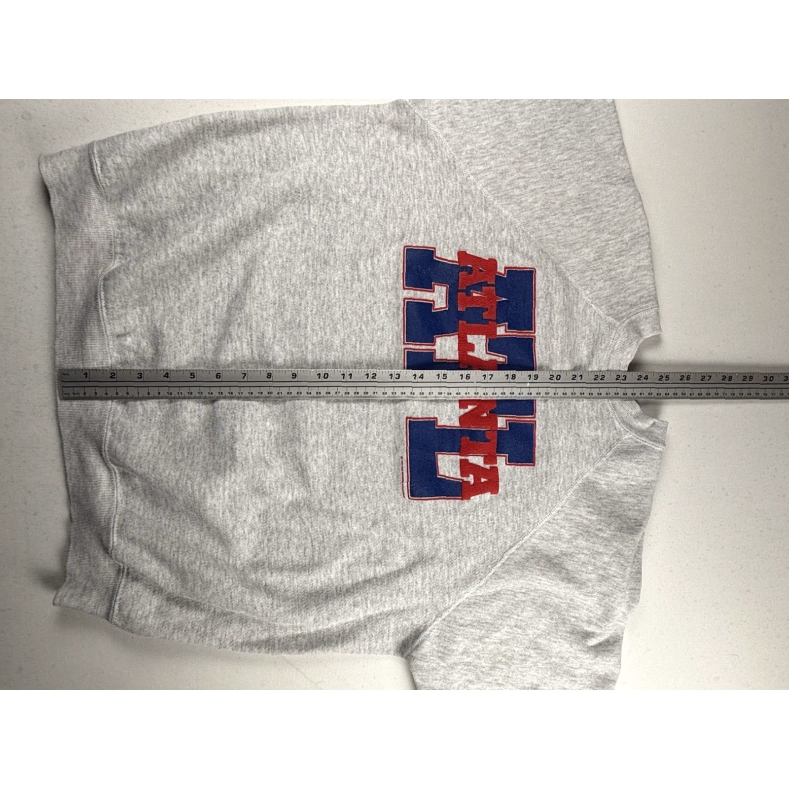 Vintage VINTAGE Atlanta Sweatshirt Mens XL Gray Crewneck 1991 Gear For Sports City Graphic Print Pullover Cotton Polyester 1049 Size US XL / EU 56 / 4 - 7 Thumbnail
