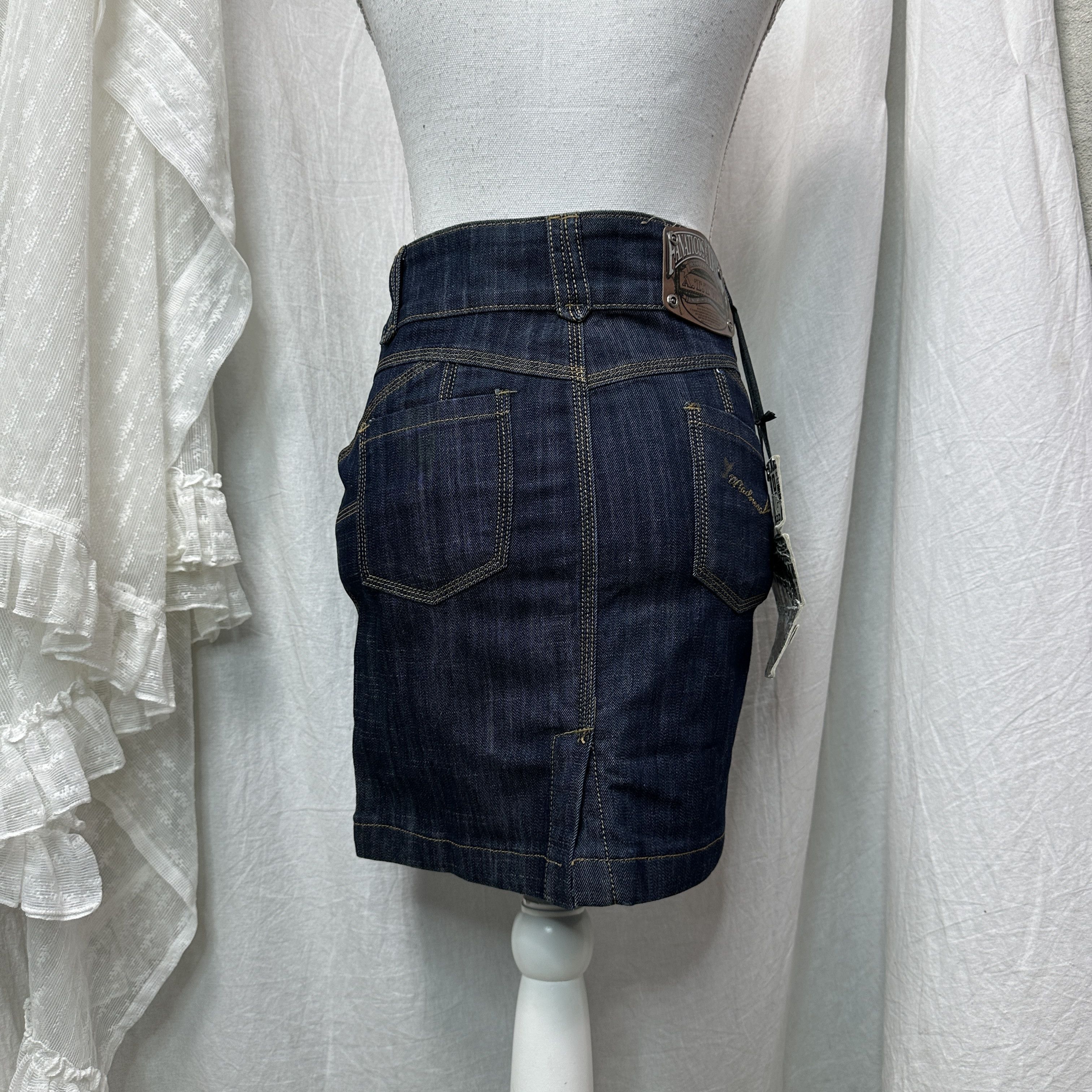 Vintage Vintage Denim Hight Waist Pencil Jeans Skirt Y2K Size 25" / US 0 / IT 36 - 6 Thumbnail