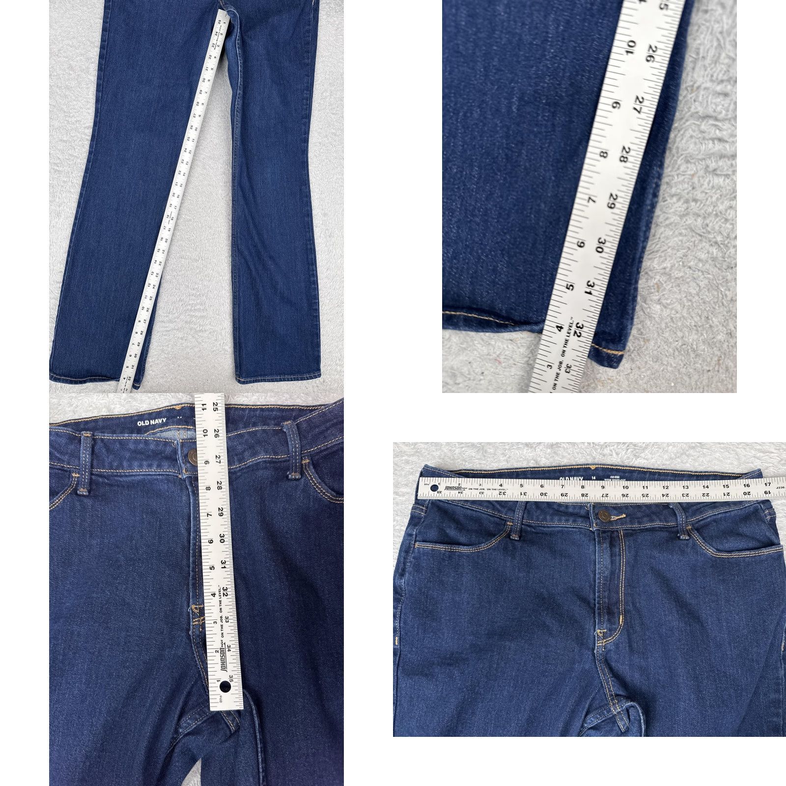 Old Navy Old Navy Jeans Womens 14 Long Blue Wow Boot Cut Stretch Denim 33x33 Size 36" / US 14 / IT 50 - 8 Thumbnail