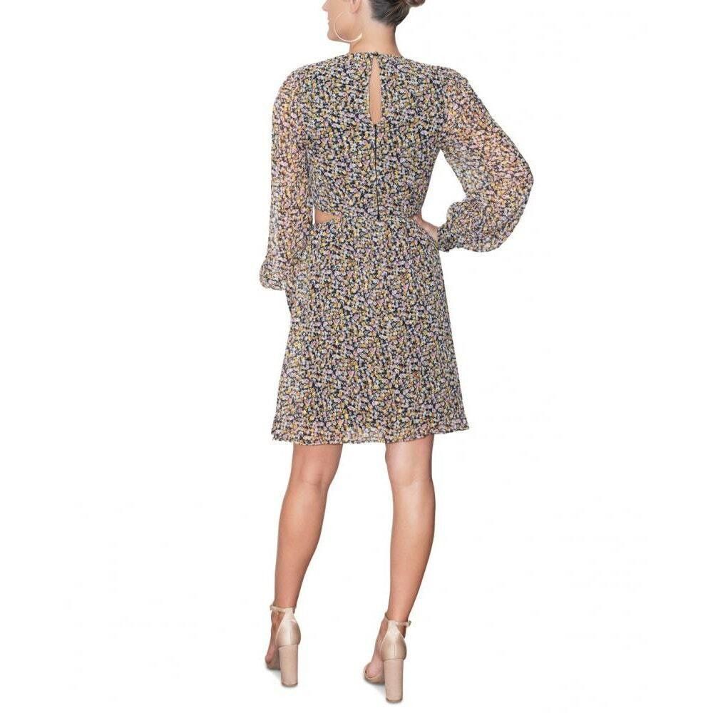 Designer Rachel Roy Floral Cut-Out Fit & Flare Dress Limelight SZ 6 Size M / US 6-8 / IT 42-44 - 2 Thumbnail