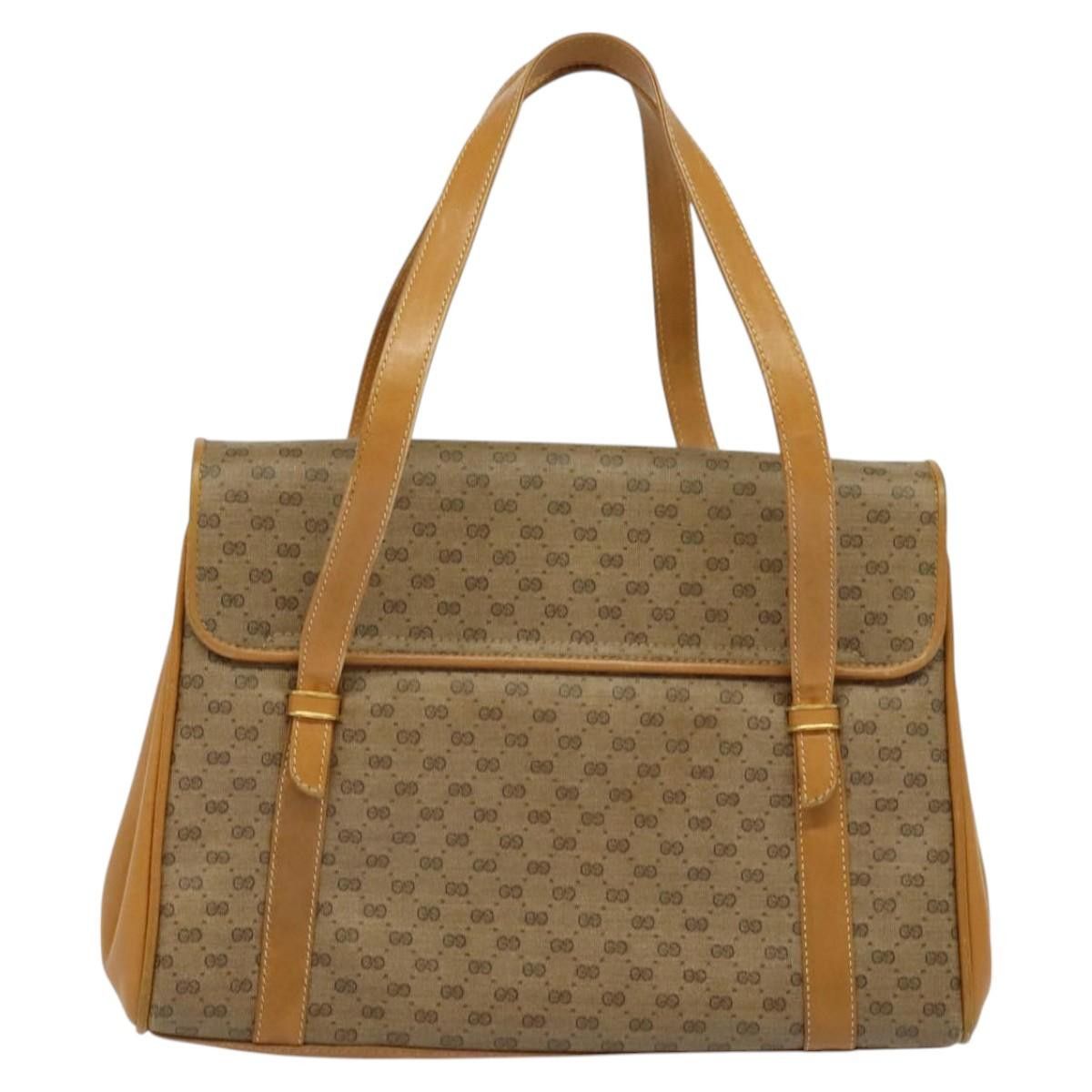Gucci GUCCI Micro GG Supreme Hand Bag Pvc Leather Beige Gold 000 Size ONE SIZE - 3 Thumbnail