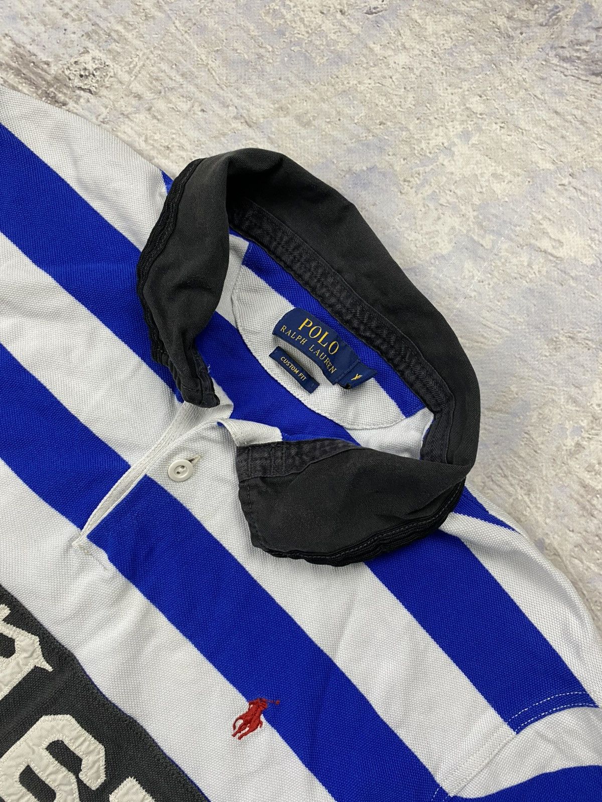 Polo Ralph Lauren × Vintage Polo Ralph Lauren vintage Chief keef style striped white Size US L / EU 52-54 / 3 - 6 Thumbnail