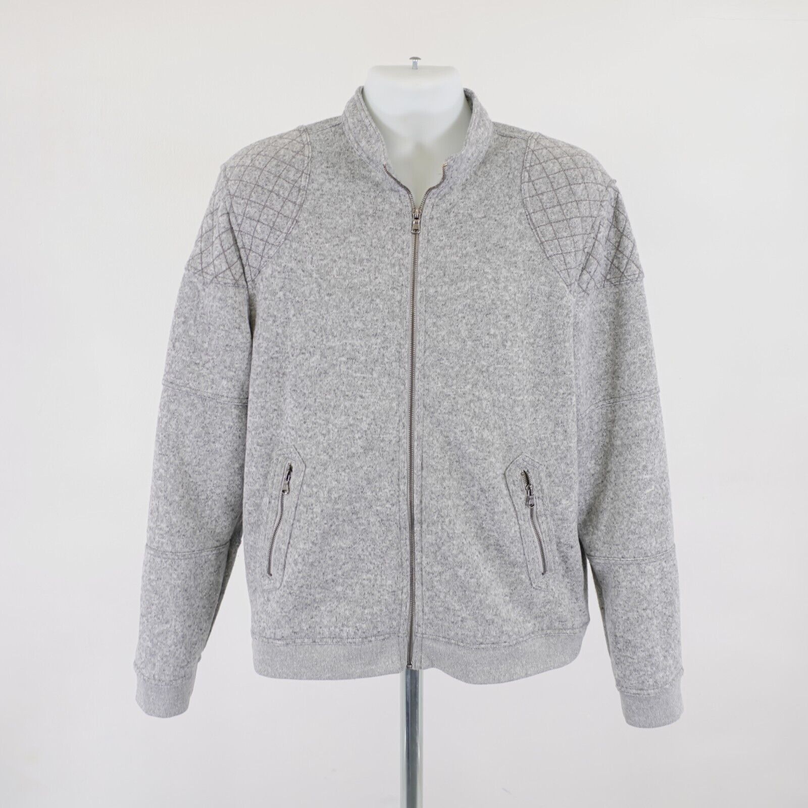 Rock & Republic Rock & Republic Gray Full Zip Sweater Jacket XL Cotton Desig Size US XL / EU 56 / 4 - 6 Thumbnail