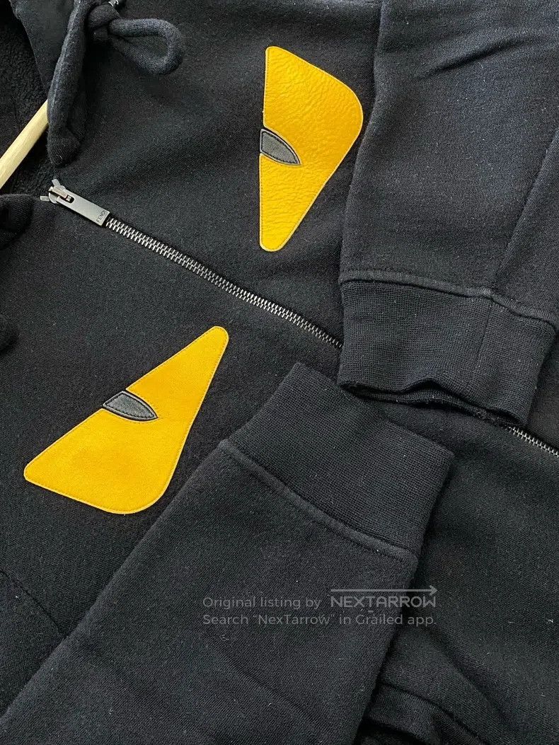Fendi Fendi Little Monster Wool Blended Zip Hooded Sweatshirt Ja Size US S / EU 44-46 / 1 - 5 Thumbnail