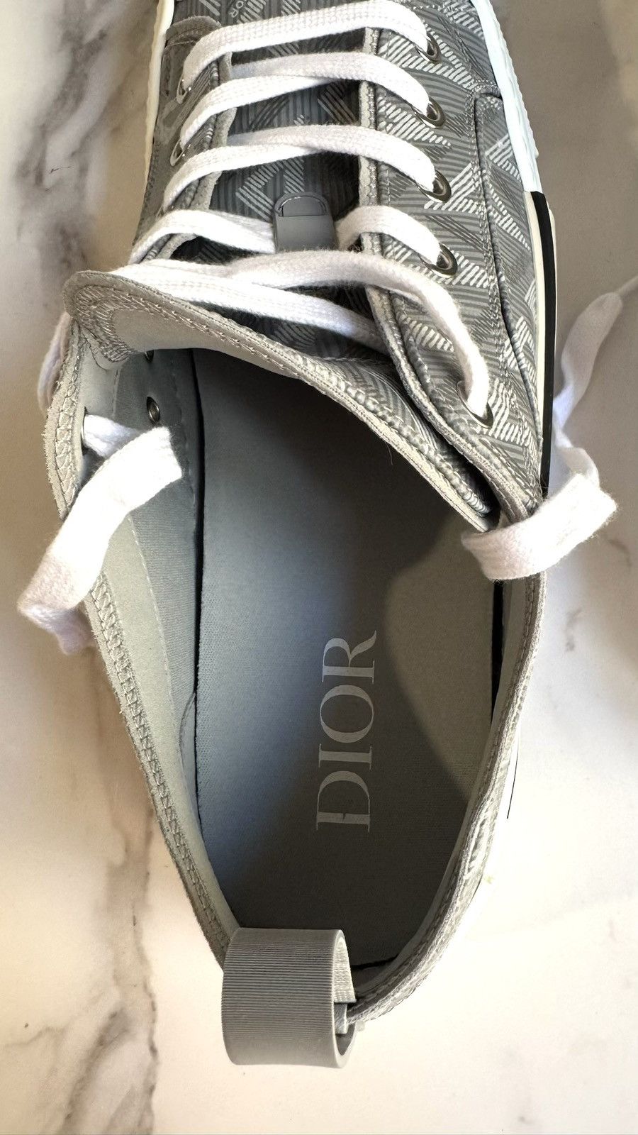 Dior Dior B23 CD Diamond Low-Top Gray Sneakers Size US 11 / EU 44 - 6 Thumbnail