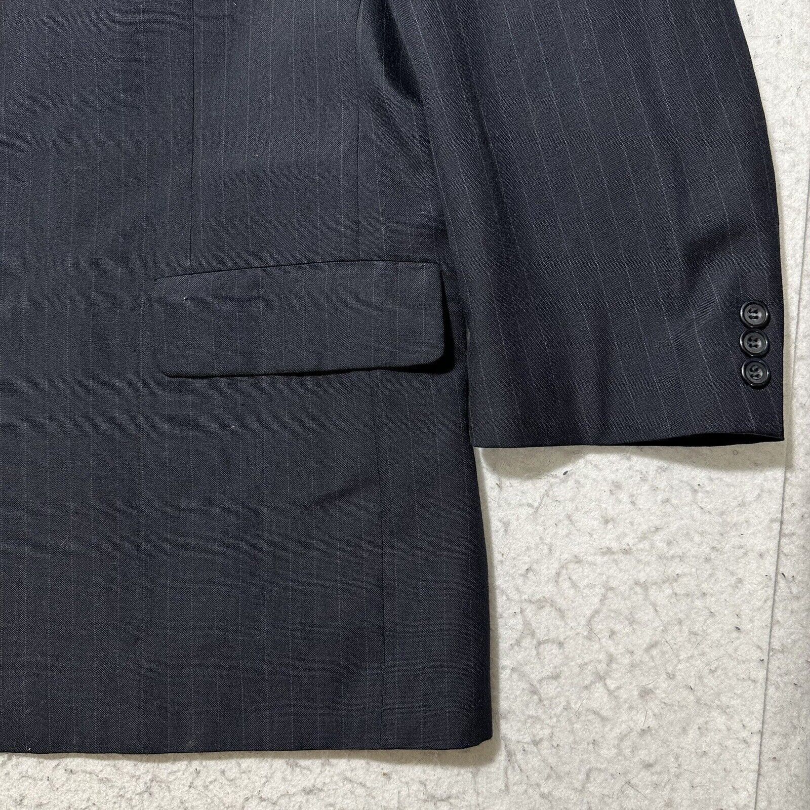 Other Vintage Kuppenheimer 50R Blue Pinstripe Suit Jacket Blazer Size 50R - 4 Thumbnail