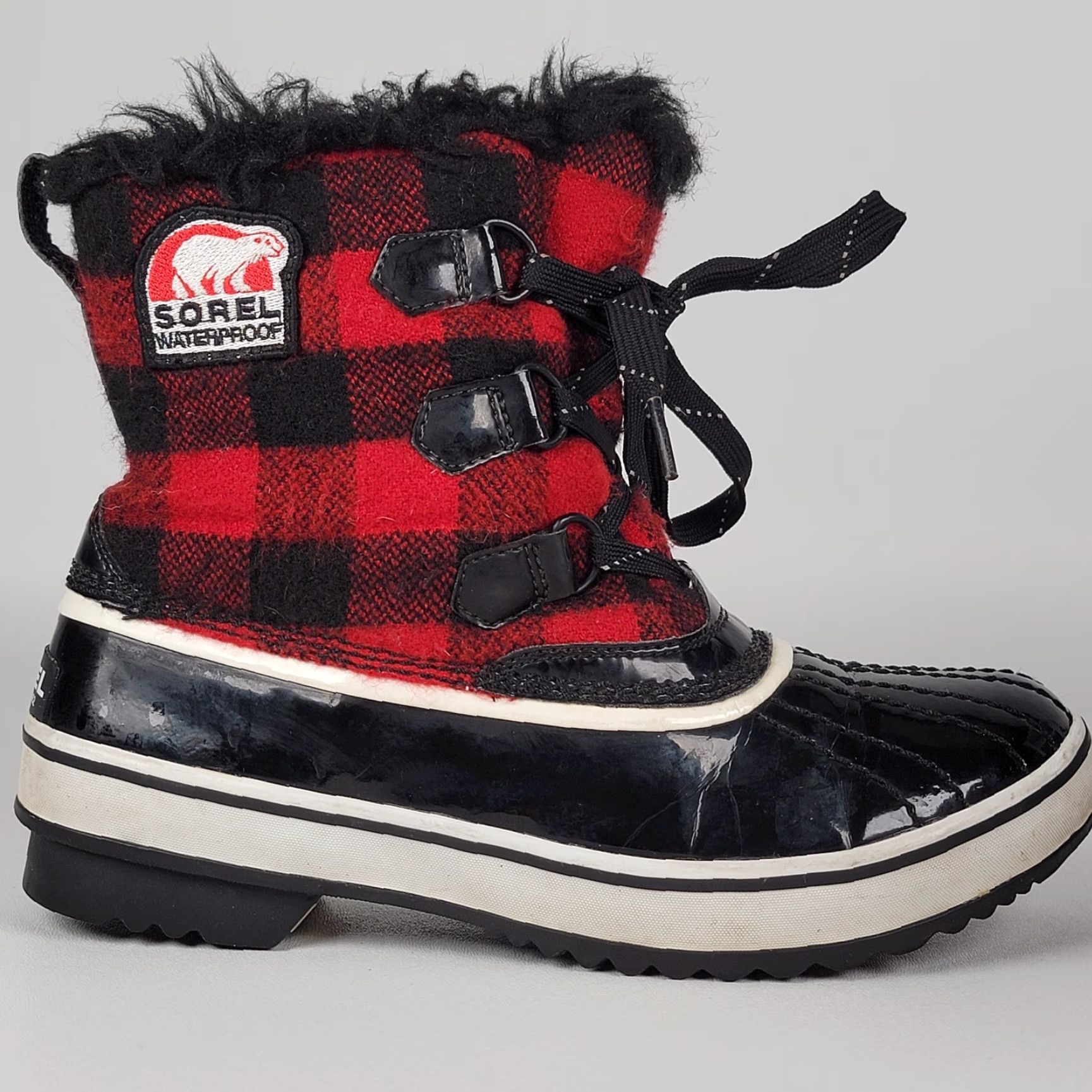 SOREL Sorel Torino Black Red Buffalo Plaid Winter Boots Womens Size 7 Waterproof Snow Boot Fur Trim Faux Fur Lining Ankle Boots Size US 5 / IT 35 - 3 Thumbnail