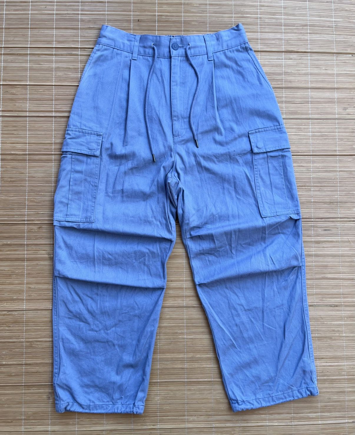 Japanese Brand Japanese brand Purple&yellow cargo baggy pants Size US 31 - 1 Thumbnail