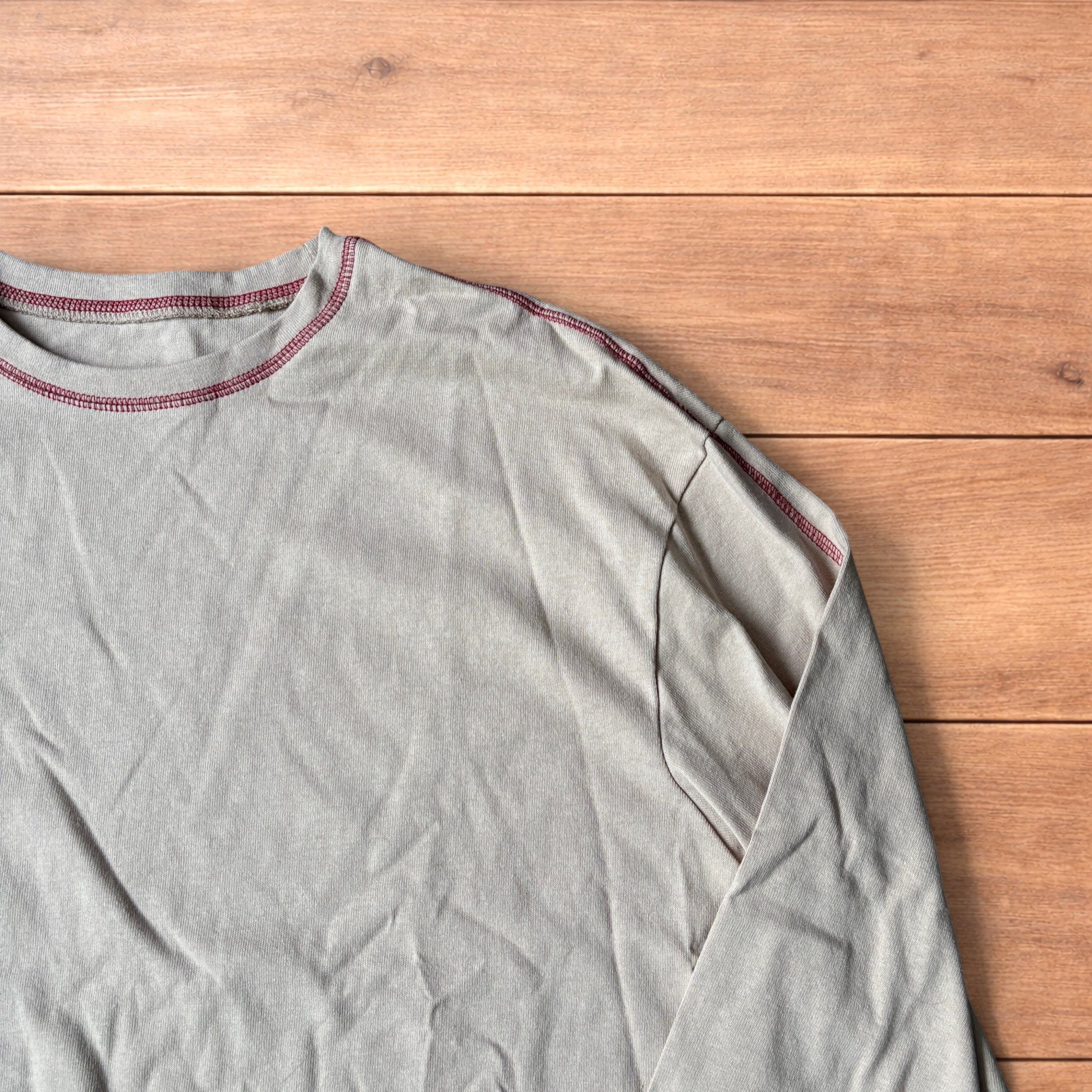 Japanese Brand Vintage style relaxed long sleeve top tshirt in beige/cream. Size US M / EU 48-50 / 2 - 3 Thumbnail