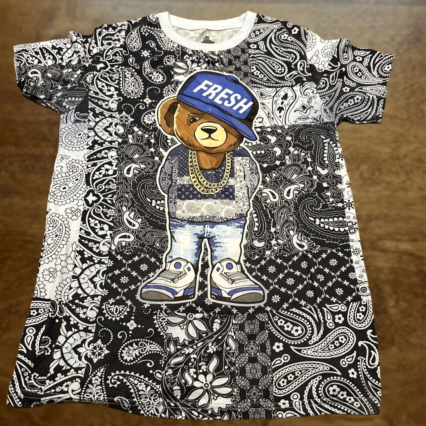 Vintage Bailey Apparel T-Shirt Shirt Cotton Blend Short Sleeve Crew Neck Blue Small Men Hipster Bear A16 Crown Launder Size US S / EU 44-46 / 1 - 1 Thumbnail