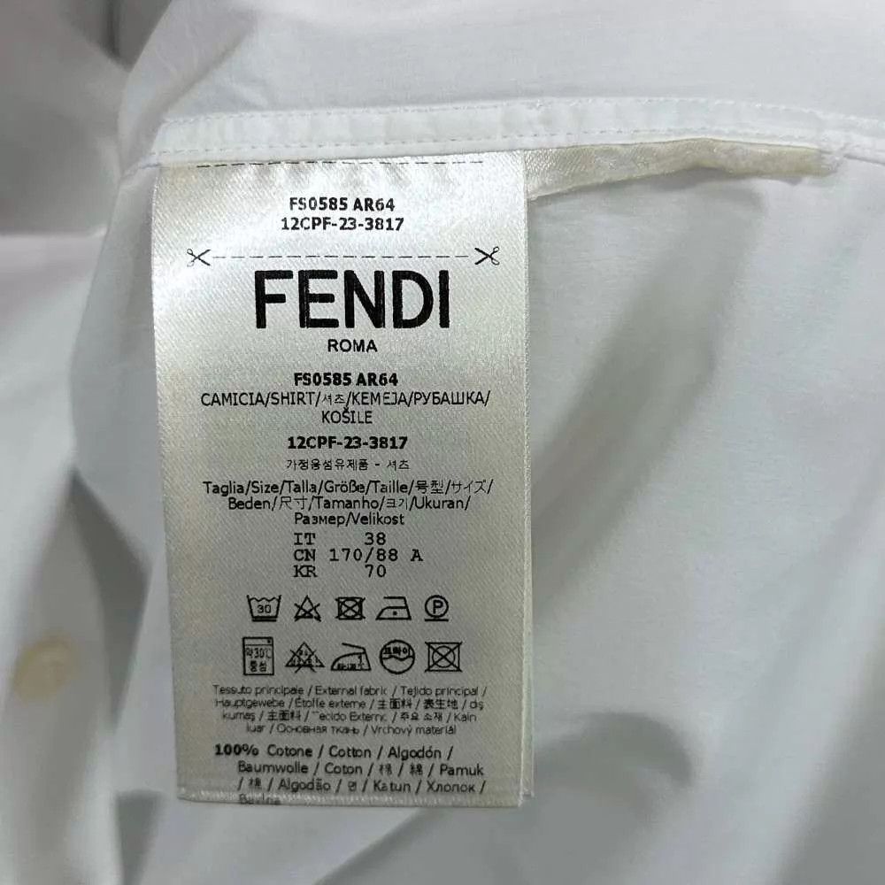 Fendi FENDI Embroidered Logo LS Shirt 38 99 New Size US S / EU 44-46 / 1 - 4 Thumbnail