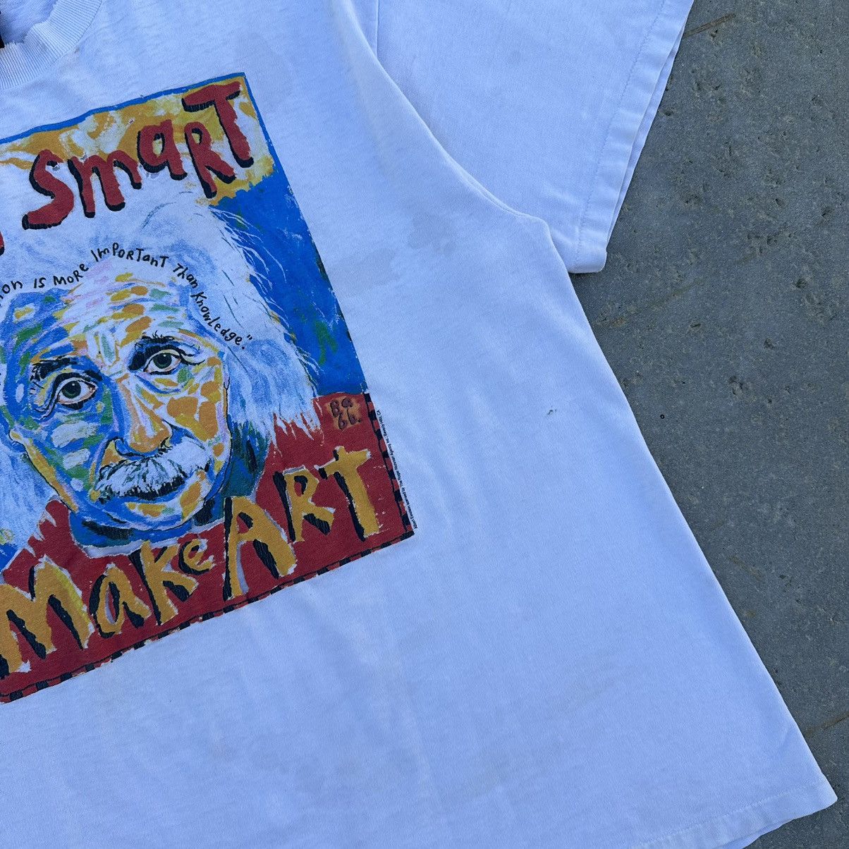 Other VTG 90’s Albert Einstein Get Smart Make Art Graphic Shirt Size US XL / EU 56 / 4 - 3 Thumbnail