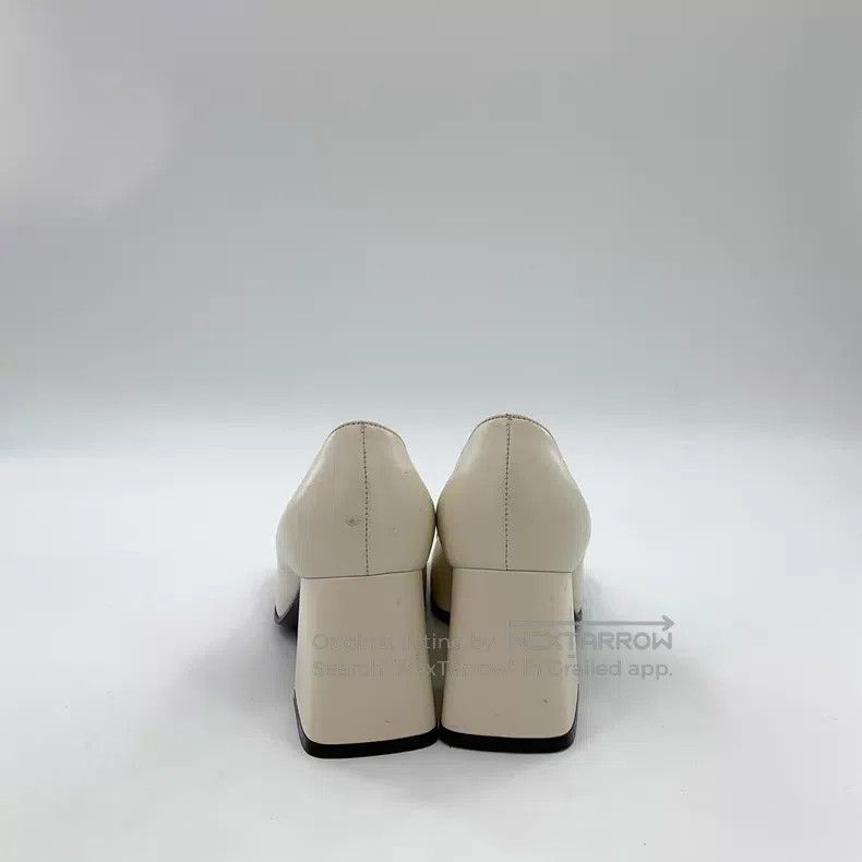 Gucci Gucci Beige horse buckle thick high-hoeled Mary Jane shoes Size US 5.5 / IT 35.5 - 4 Thumbnail