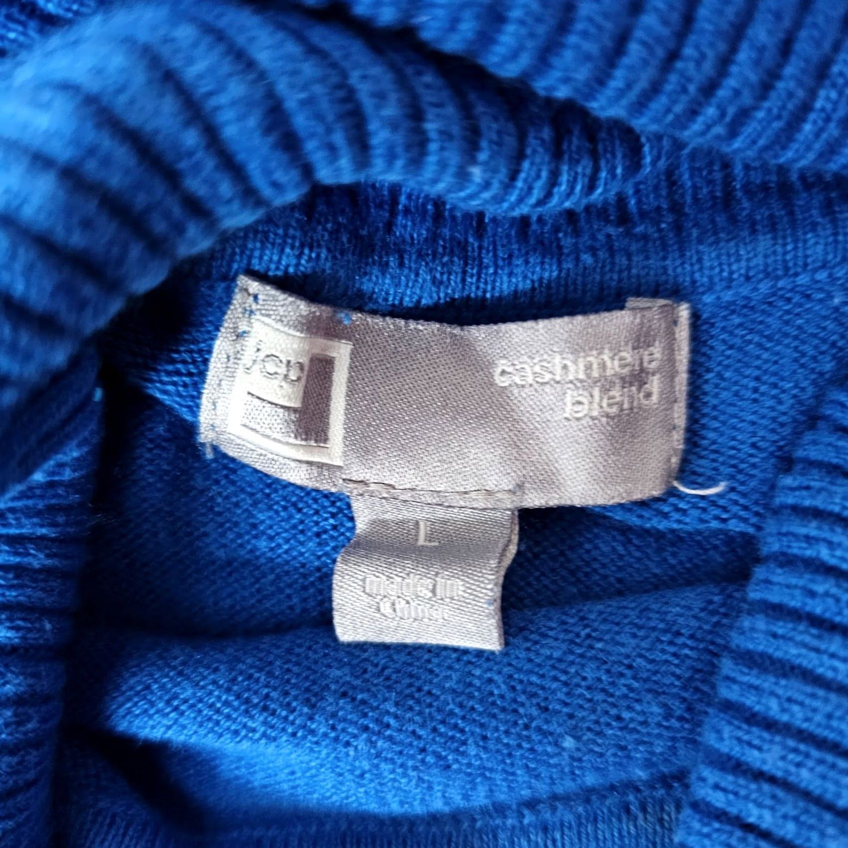 Vintage VINTAGE JCP Cashmere Blend Sweater Blue L Turtleneck Long Sleeve Women Pullover Size L / US 10 / IT 46 - 6 Thumbnail