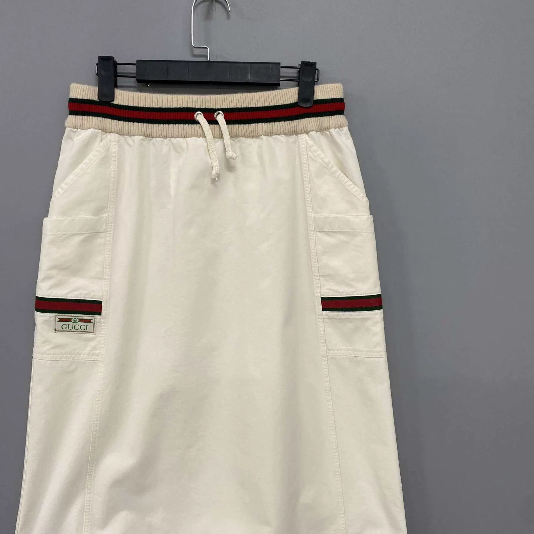 Gucci GUCCI Women's Red & Green Striped Skirt 99 New Size S Size 26" / US 2 / IT 38 - 2 Thumbnail