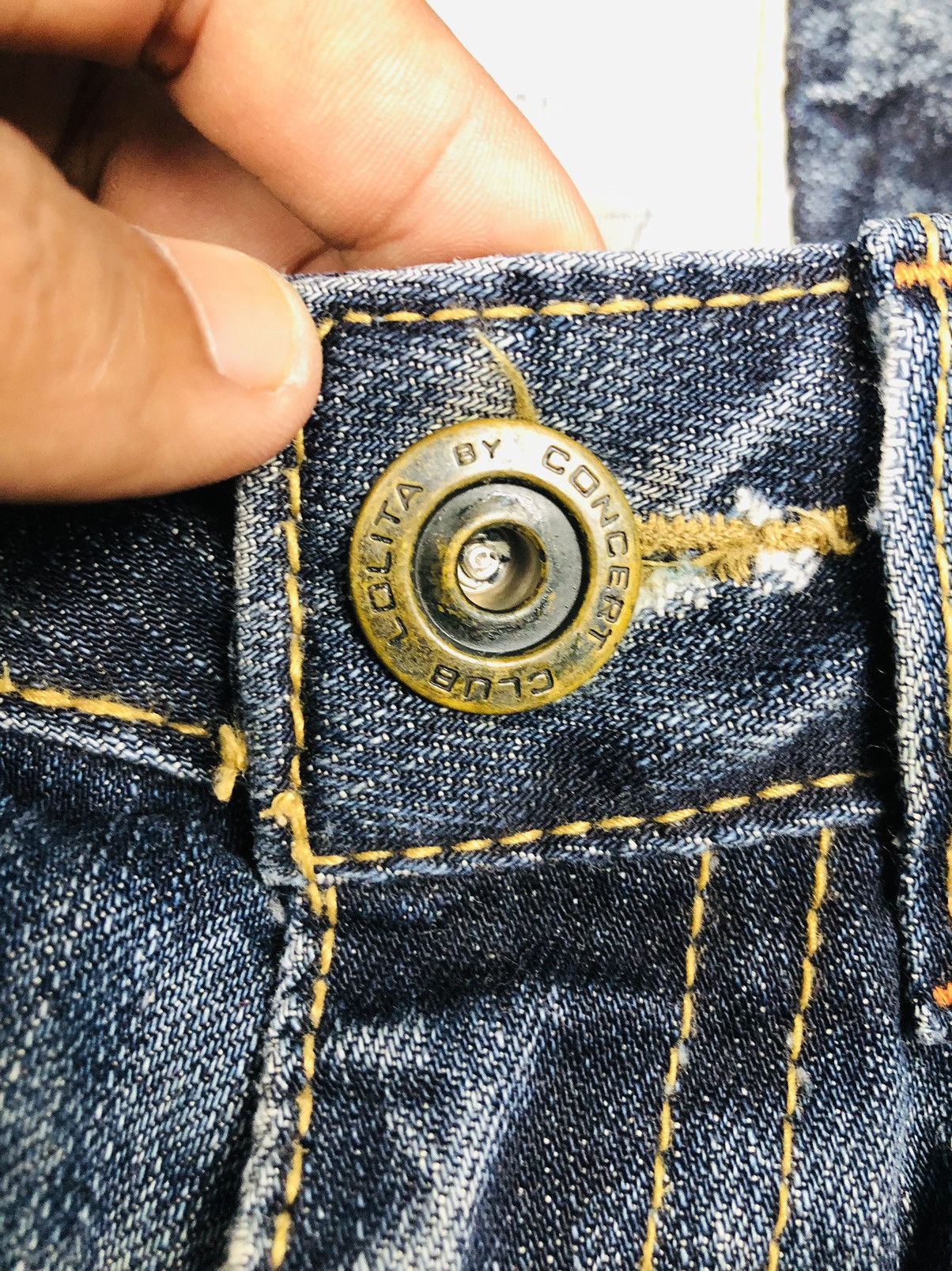 If Six Was Nine Lolita Jeans Y2K Distressed Bootcut/Flare Denim (Rare) (40) Size 32" / US 10 / IT 46 - 9 Thumbnail