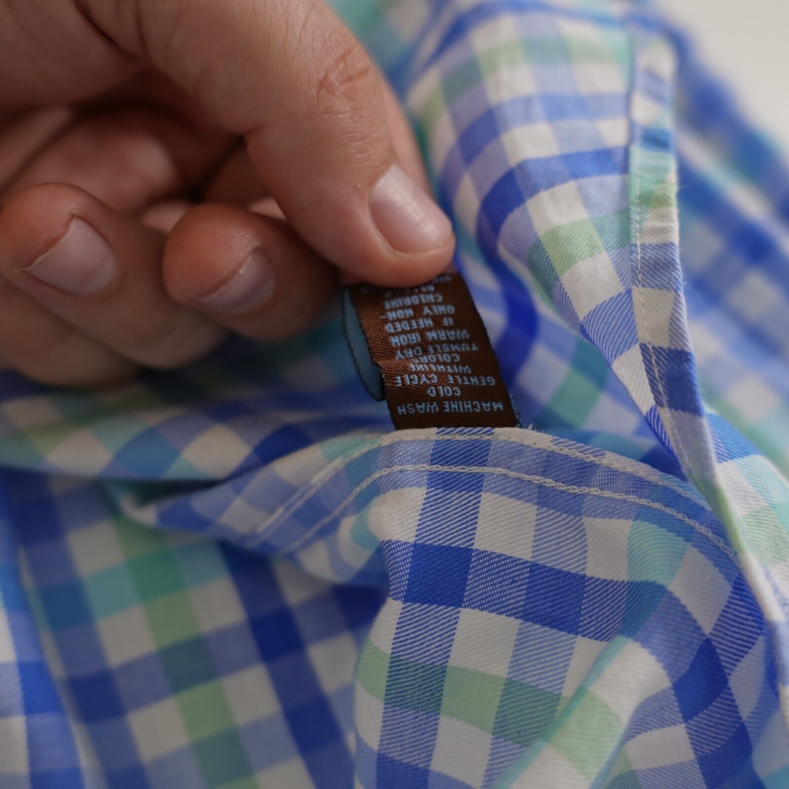 Other Tattersall London Blue Green Plaid 16 32/33 Cotton Collared Size US L / EU 52-54 / 3 - 9 Thumbnail