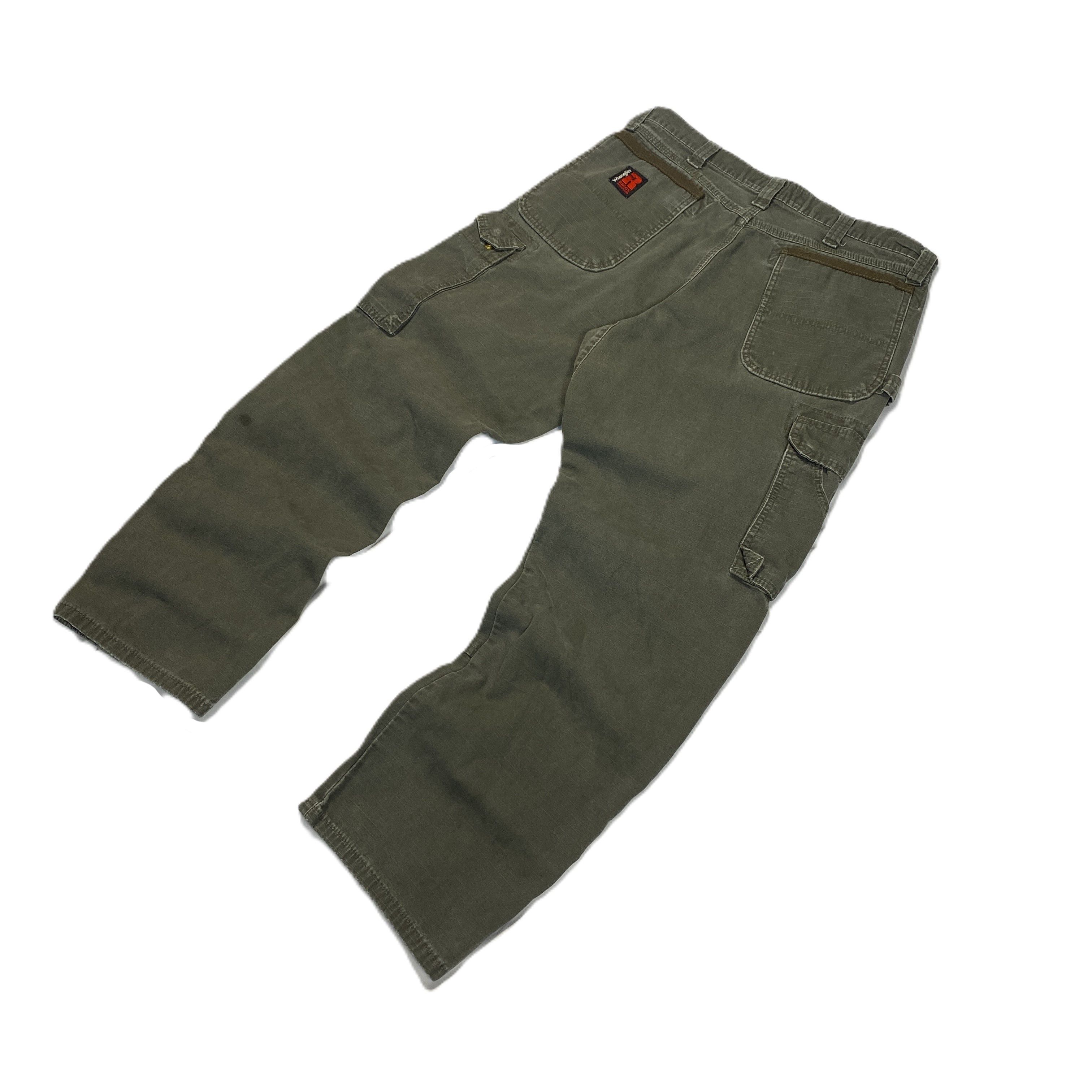 Wrangler Wrangler Riggs Workwear Carpenter Cargo Green Pants 34x30 Size US 34 / EU 50 - 9 Thumbnail
