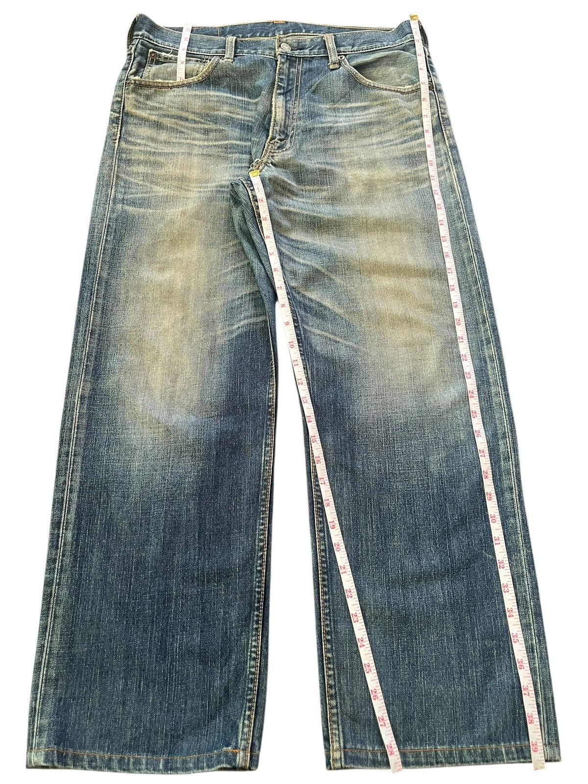 Levi's Vintage 90s Levis 703 Mud Wash Distress Baggy Jeans Size US 35 - 7 Thumbnail