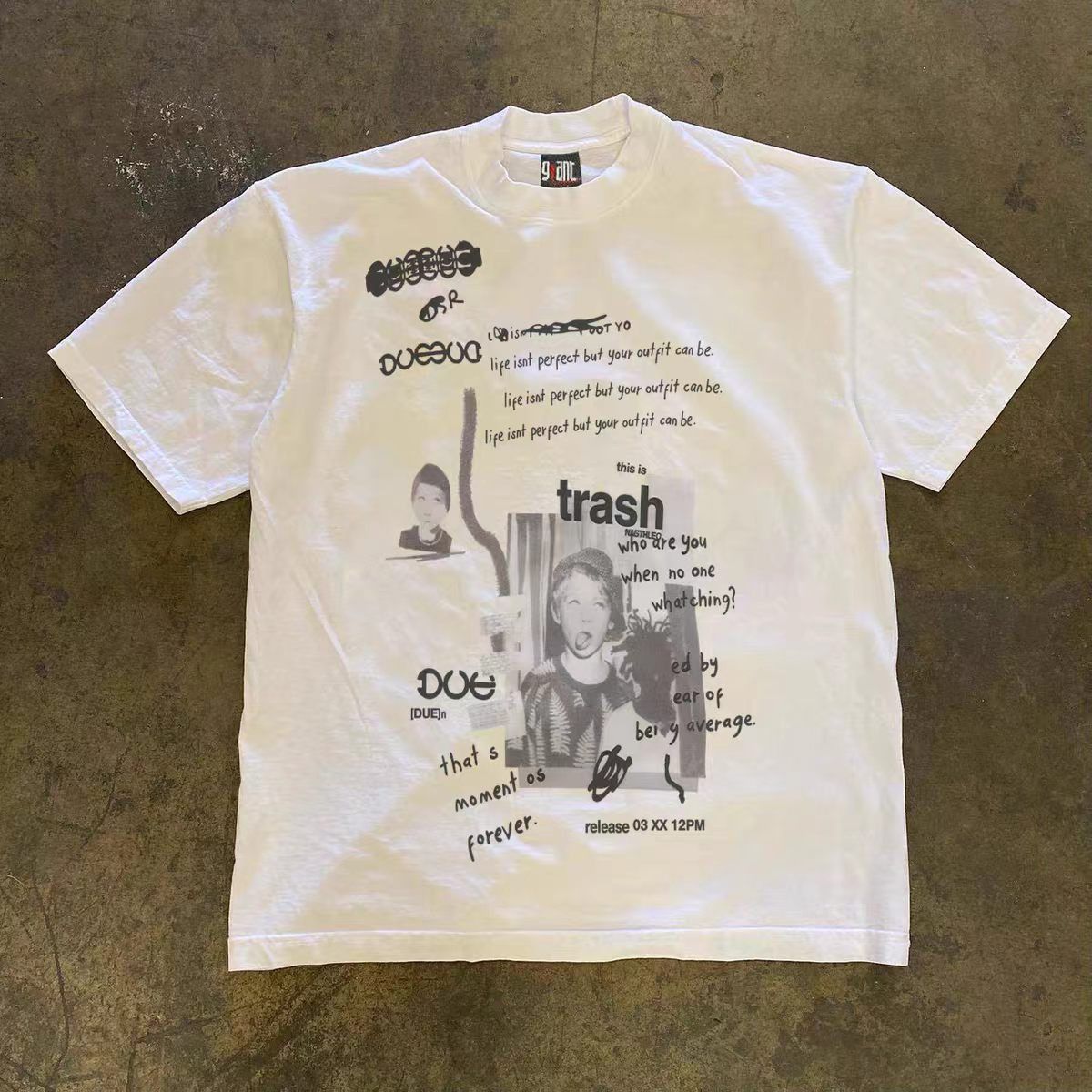 Japanese Brand White Retro Street Hip-Hop Style Men's Printed T-Shirt Size US M / EU 48-50 / 2 - 1 Thumbnail
