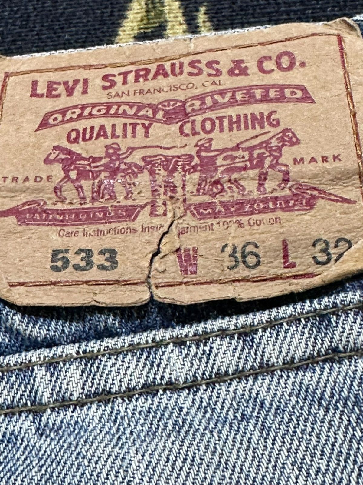 Levi's Vintage Clothing Vintage Levi’s 533 Baggy Mudwash Distressed Denim Size US 34 / EU 50 - 7 Thumbnail