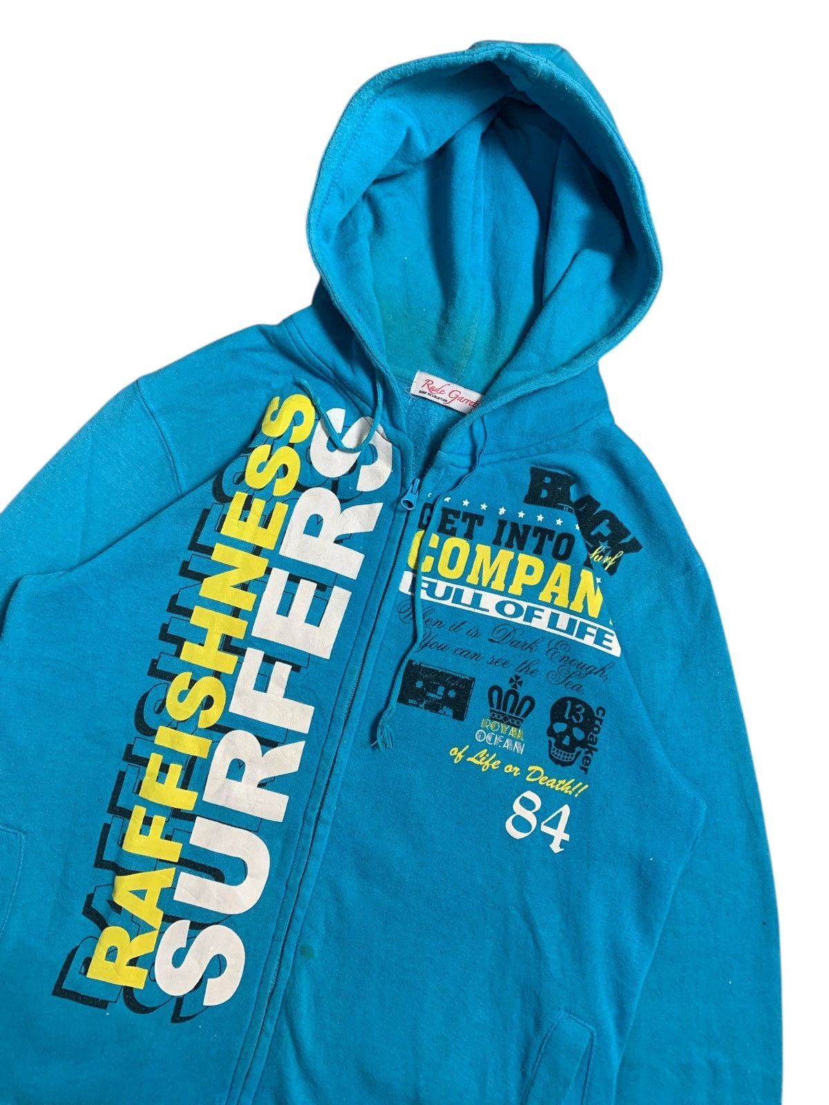 Hysteric Glamour 1990s RUDE GARRET SKULL SURF POEM ZIP HOODIE IFSIX LGB STYLE Size US XL / EU 56 / 4 - 3 Thumbnail