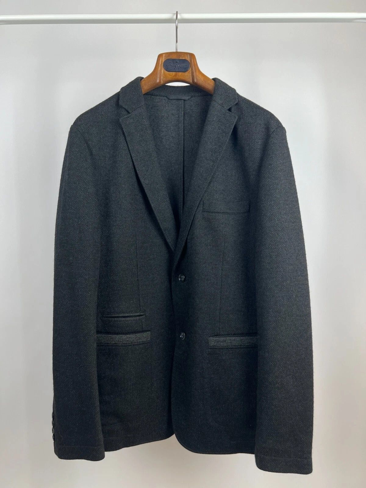 Hugo Boss Hugo Boss Men's Dark Gray Unlined Slim Fit Blazer Jacket Size 46R - 3 Thumbnail