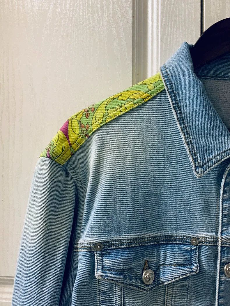 Versace Versace Baroque print denim jacket coat Size US XL / EU 56 / 4 - 5 Thumbnail