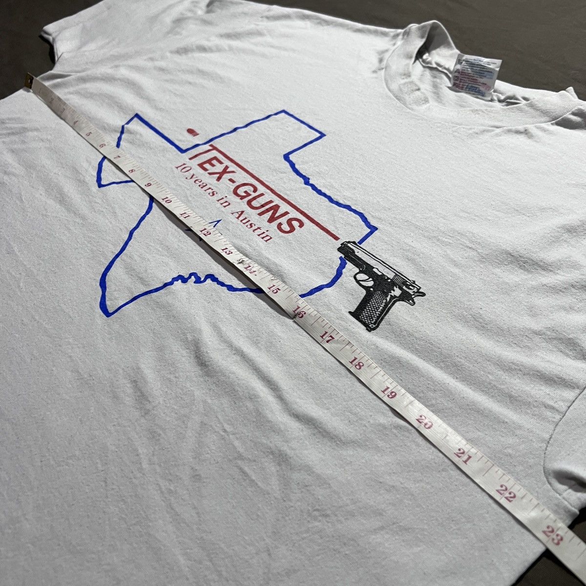 Vintage Vintage 90s TEX - GUNS Promo Tee XL graphic streetwear Size US XL / EU 56 / 4 - 5 Thumbnail