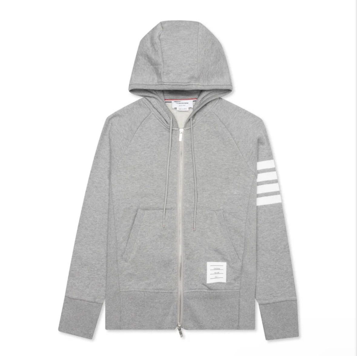 Thom Browne Thom Browne Classic 4-Bar Zip Cotton Hoodie Size US S / EU 44-46 / 1 - 1 Thumbnail
