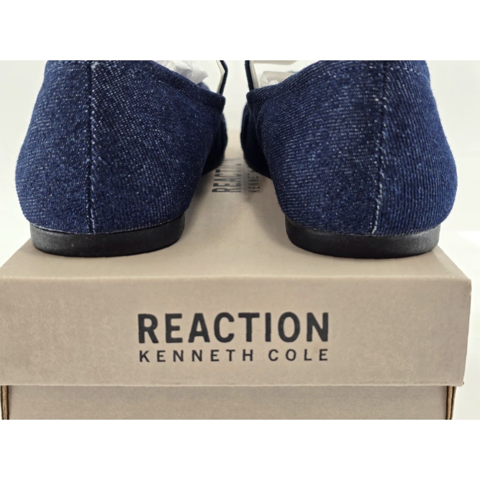Vintage KENNETH COLE REACTION Women’s Eimar Pearl Denim Ballet Flats NIB Size 5.5 M - Blue Ballet Flat Shoe for Women Size US 4 / IT 34 - 7 Thumbnail