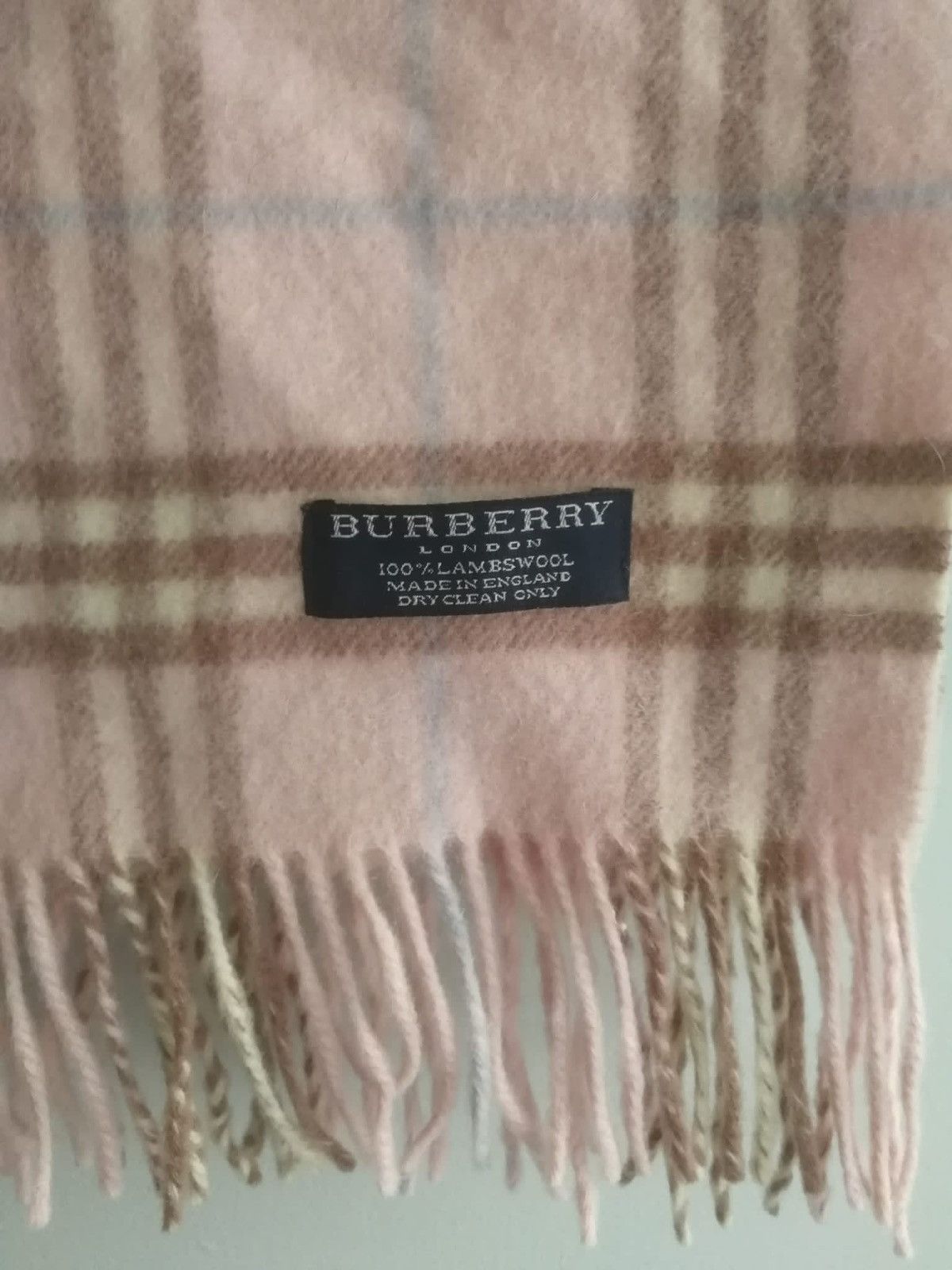 Burberry × Vintage Burberry lambswool scarf vintage Size ONE SIZE - 2 Thumbnail