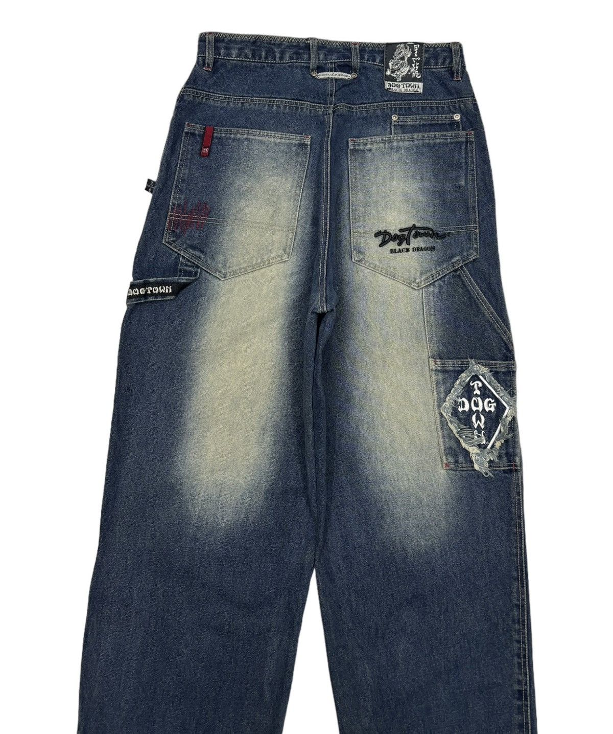 Dogtown × Powell Peralta RARE🔥DOGTOWN SKATEBOARDS BAGGY HIPHOP JEANS BLACK DRAGON Size US 32 / EU 48 - 7 Thumbnail