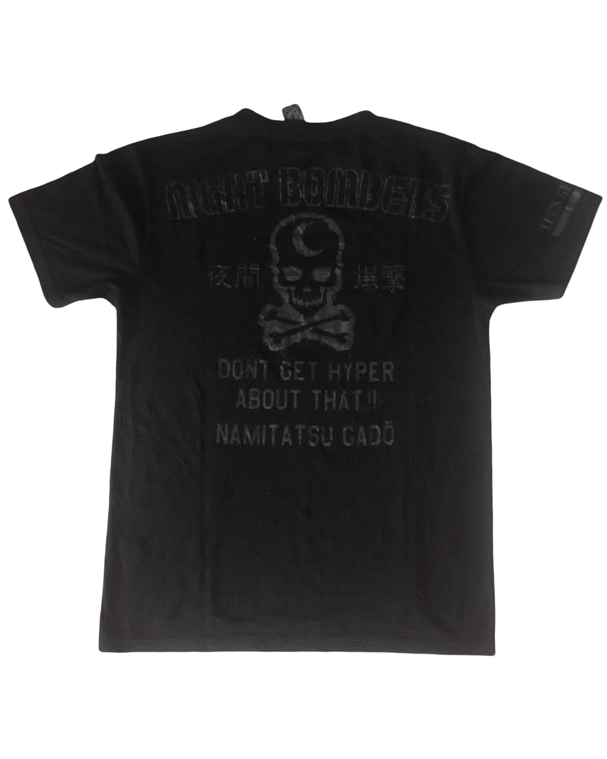 GADO NAMITASU “Night Bombers” Skull Graphic T-Shirt Japan