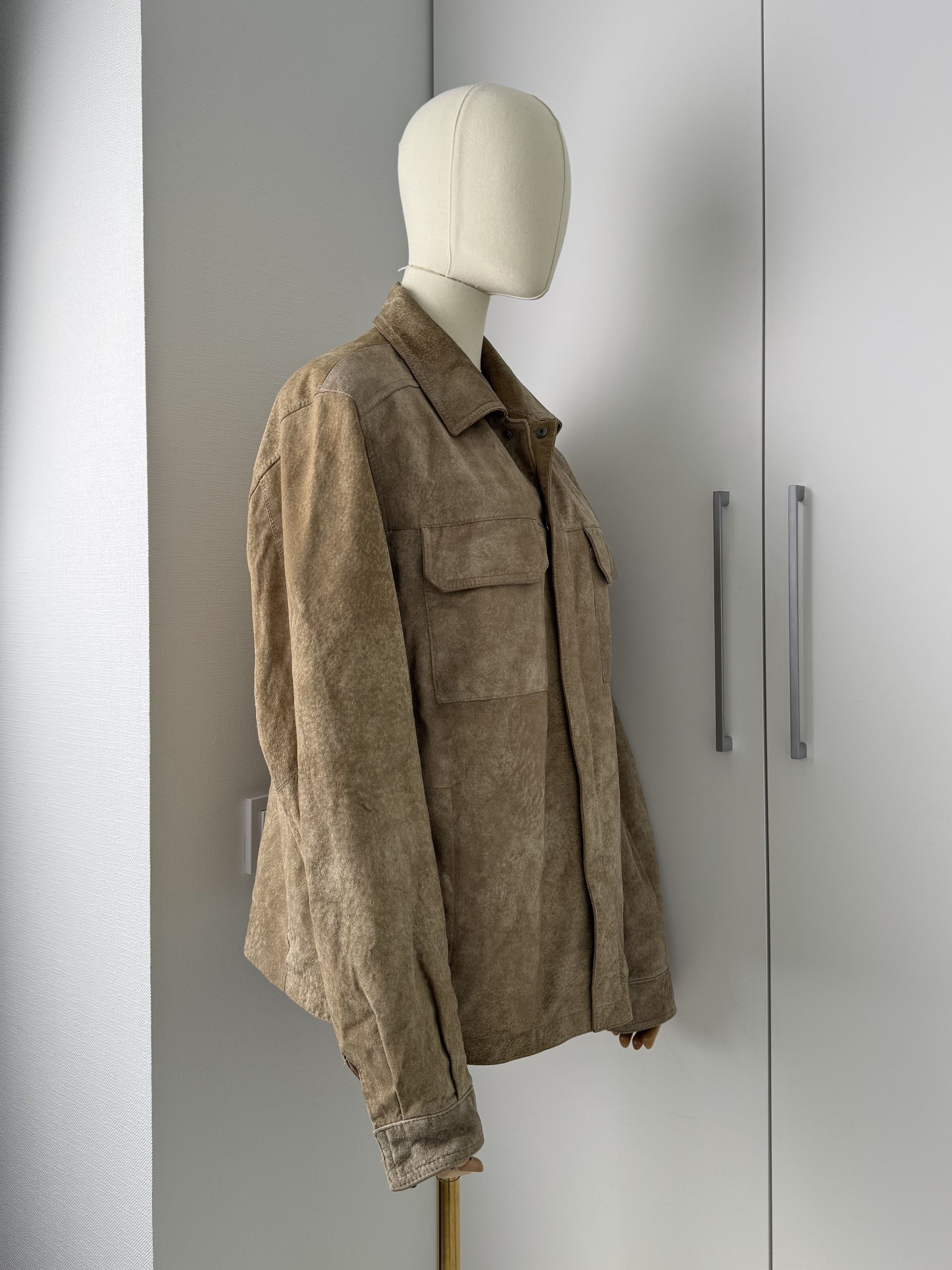Genuine Leather Y2K Suede Leather Jacket Mens Overshirt Button Up Casual Size US M / EU 48-50 / 2 - 2 Thumbnail