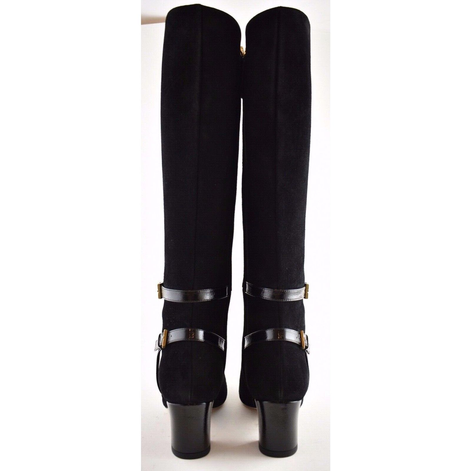 Gucci Gucci Geraldine 55 Black Suede Patent GG Gold Logo Low Size US 5 / IT 35 - 11 Thumbnail