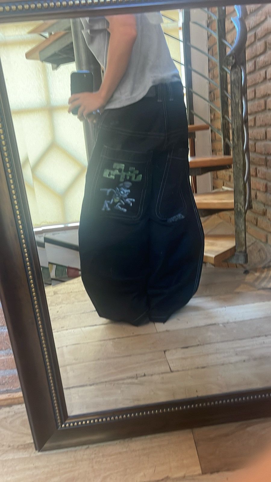 JNCO Vintage black Jnco trog 34x30 Jeans Y2K surfwear SK8 Size US 34 / EU 50 - 8 Thumbnail