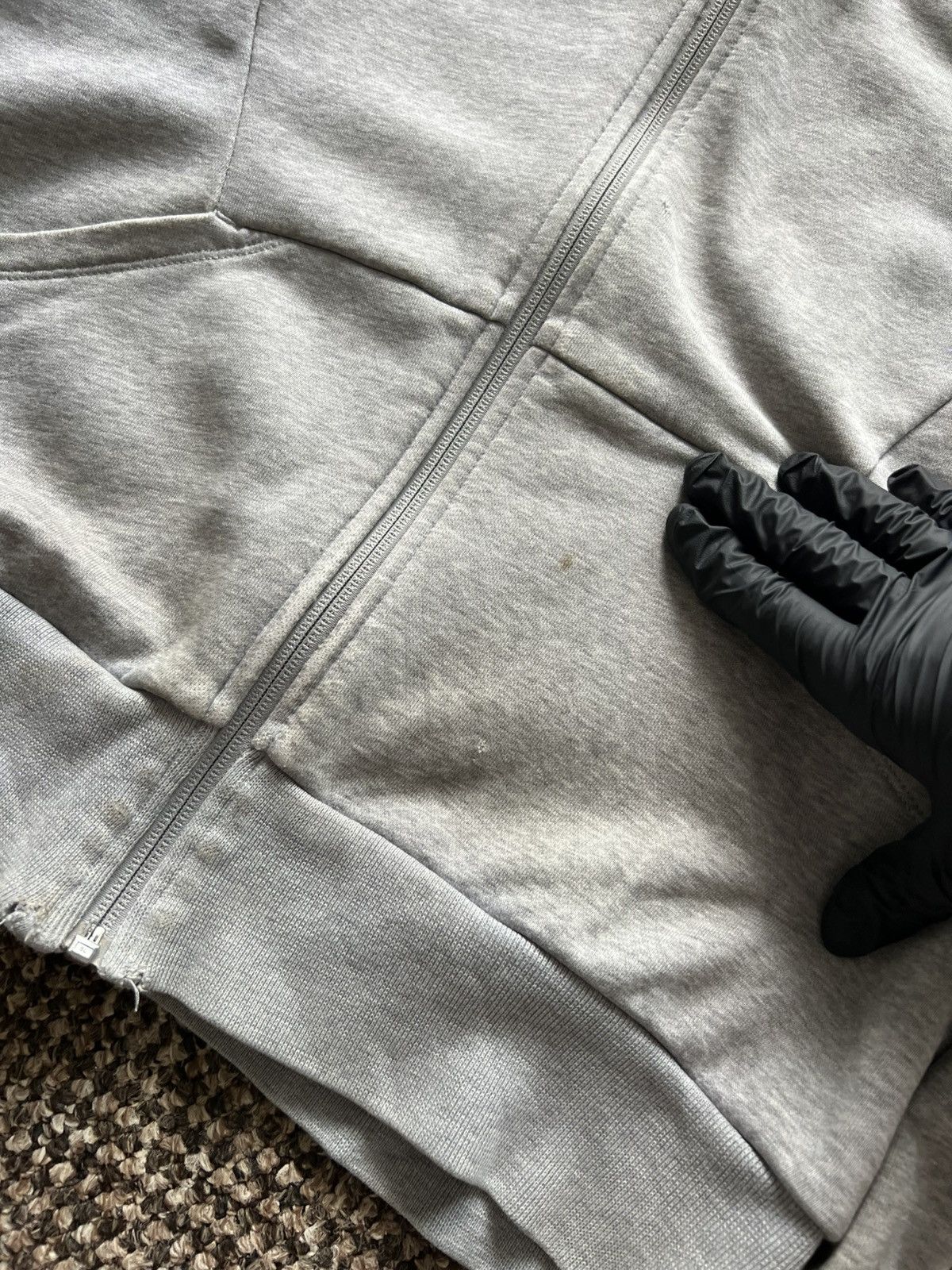 Nike Nike Zip Hoodie Basic Vintage Y2K Oversized Grey Streetwear Size US M / EU 48-50 / 2 - 11 Thumbnail