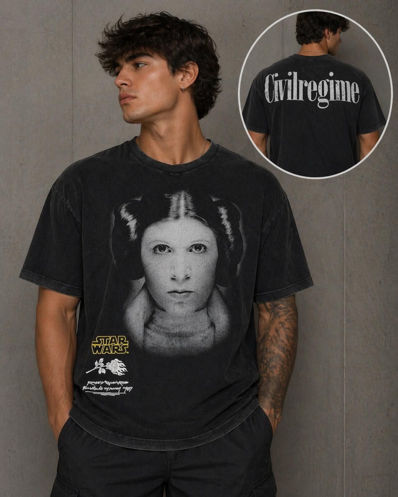Civil Regime Civil Regime X Star Wars Hope Princess Leia Black Large NWT Size US L / EU 52-54 / 3 - 3 Thumbnail