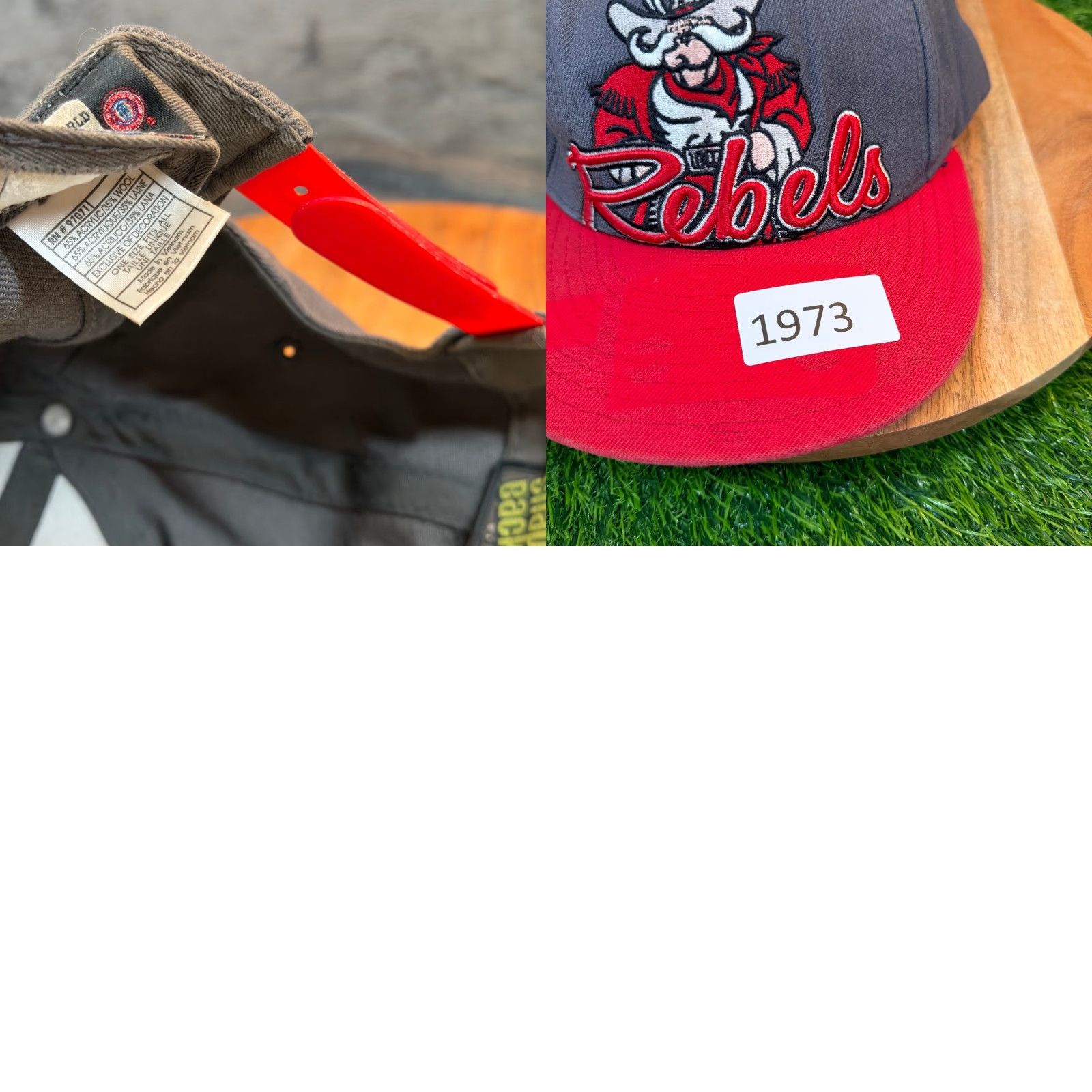 Top Of The World Top of the World UNLV Rebels Snapback Hat Grey Red Wool Blend Cap Mens Adult Size US M / EU 48-50 / 2 - 8 Thumbnail