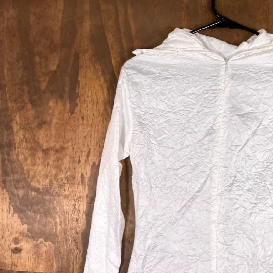 Zara Zara Womens Jacket White Lightweight Zip Up Long Sleeve Viscose Blend XXS Jacket Women 2XS Casual Athletic Outdoor Size XXS / US 00 / IT 34 - 4 Thumbnail