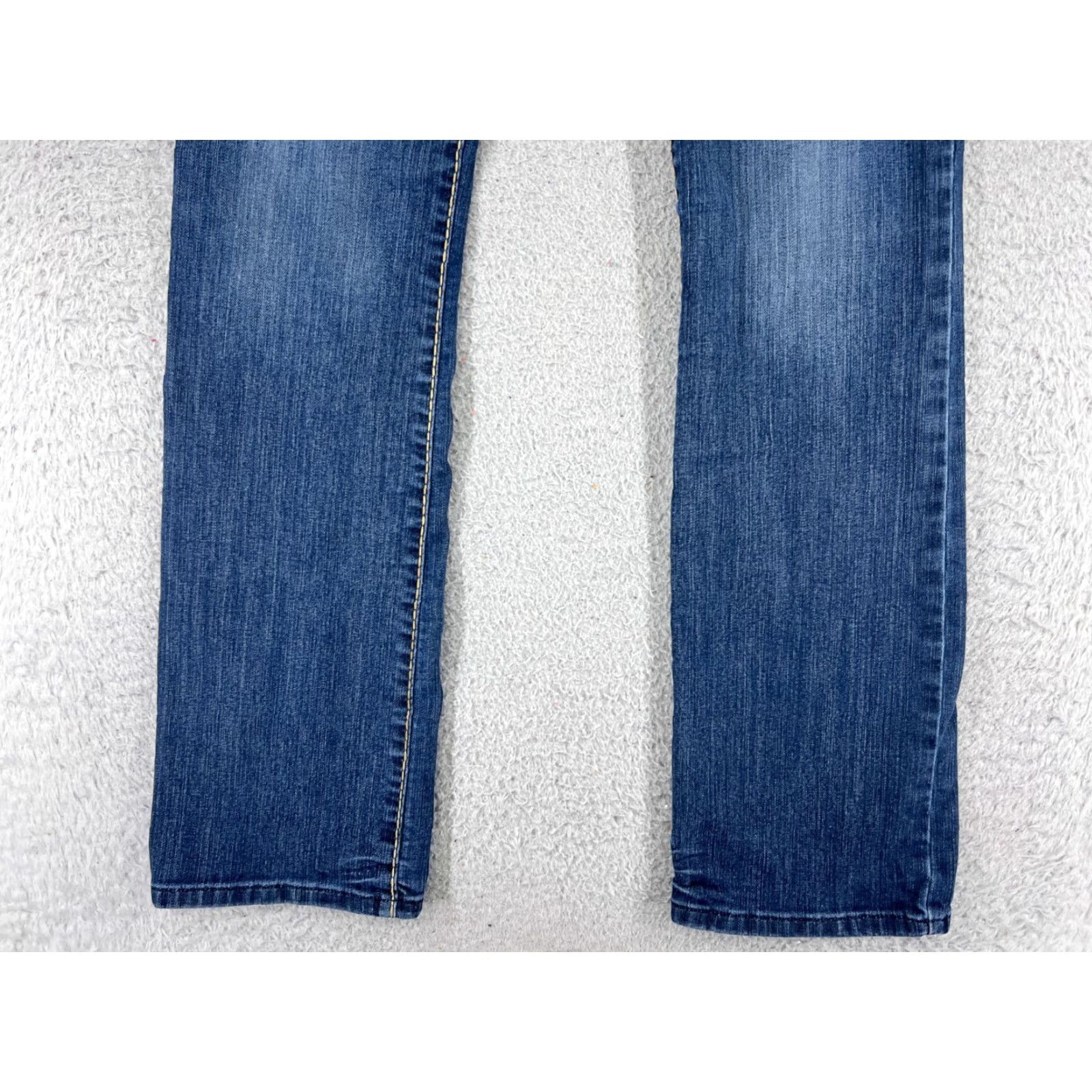 Vintage Ten Denim Jeans Womens Bootcut Low Rise 26x31 Blue Cotton Blend Embroidered Distressed 5-Pocket Denim N/A Size 28" / US 6 / IT 42 - 2 Thumbnail