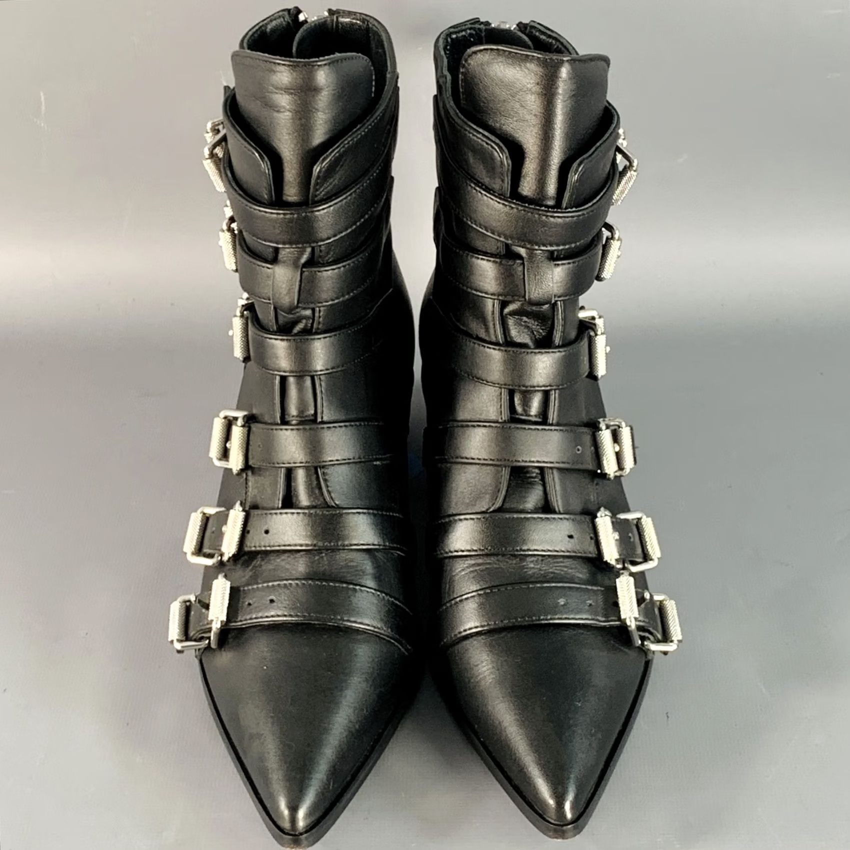 Zadig & Voltaire VINTAGE ZADIG & VOLTAIRE Size 6 Black Leather Belted Back Zipper Boots Boots Women 6 Black Leather Belted Back Zipper Size US 6 / IT 36 - 4 Thumbnail