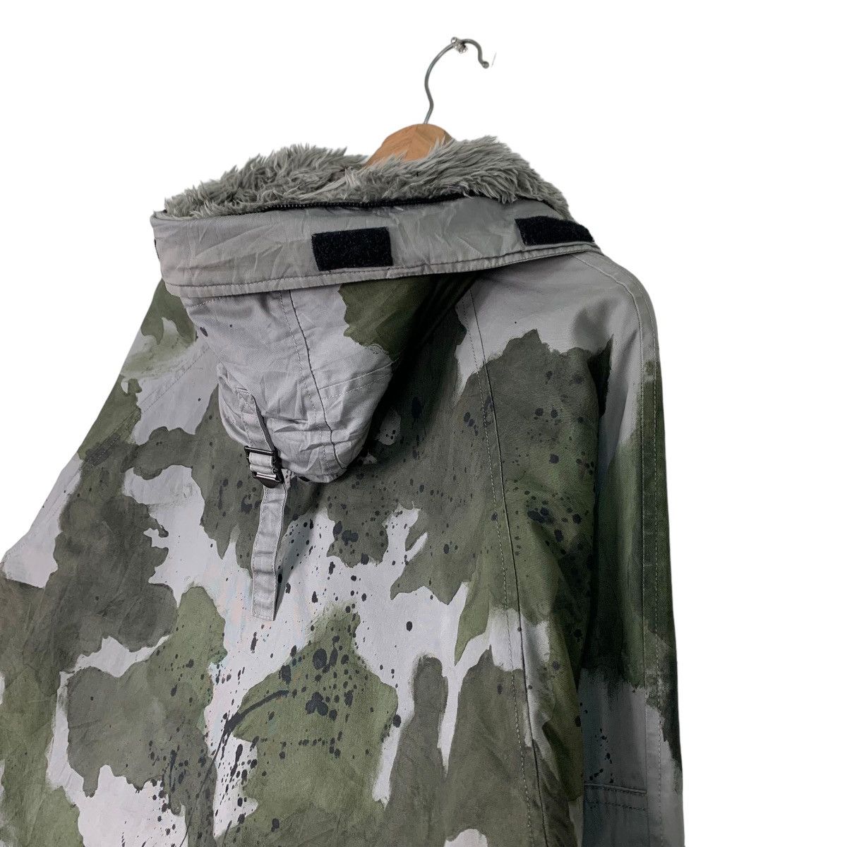 Vintage Jagdgeschwader Udet Acid Wash Fur Hoodie Parka #0653-C30 Size US M / EU 48-50 / 2 - 8 Thumbnail