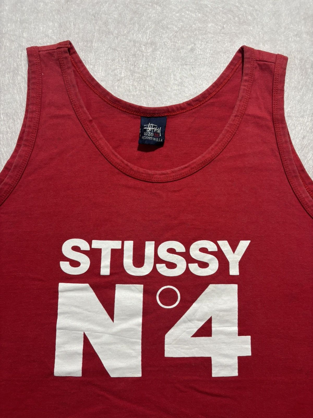 Stussy Vintage Stussy No 4 Tank Tops Size US M / EU 48-50 / 2 - 3 Thumbnail