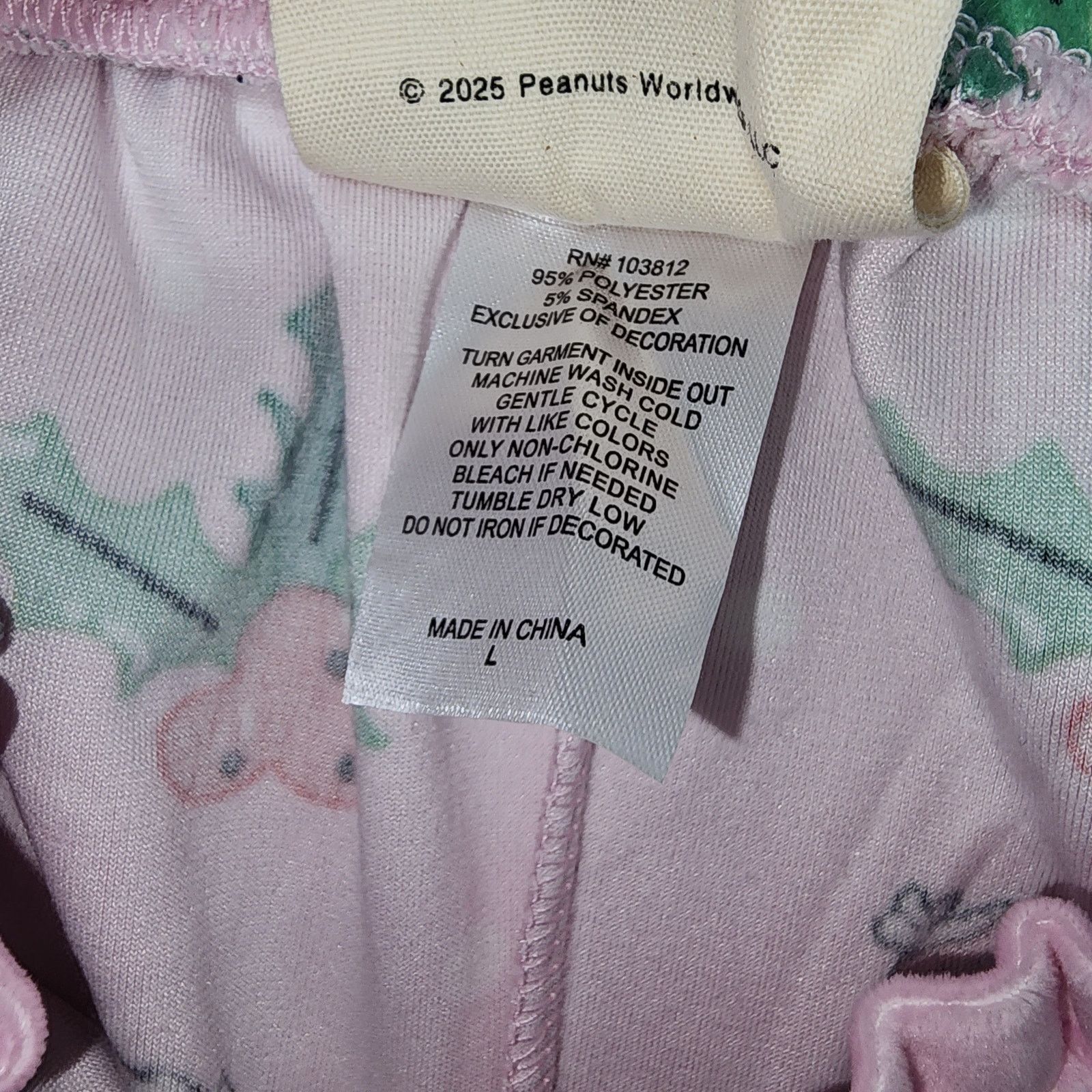 Peanuts Snoopy Christmas pajamas women's Large NWT Size 30" / US 8 / IT 44 - 4 Thumbnail