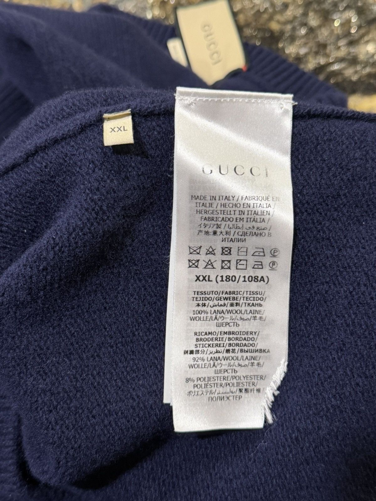 Gucci Gucci SS21 Navy Freya Hartas Edition 'Eschatology' Sweater Size US XXL / EU 58 / 5 - 14 Thumbnail
